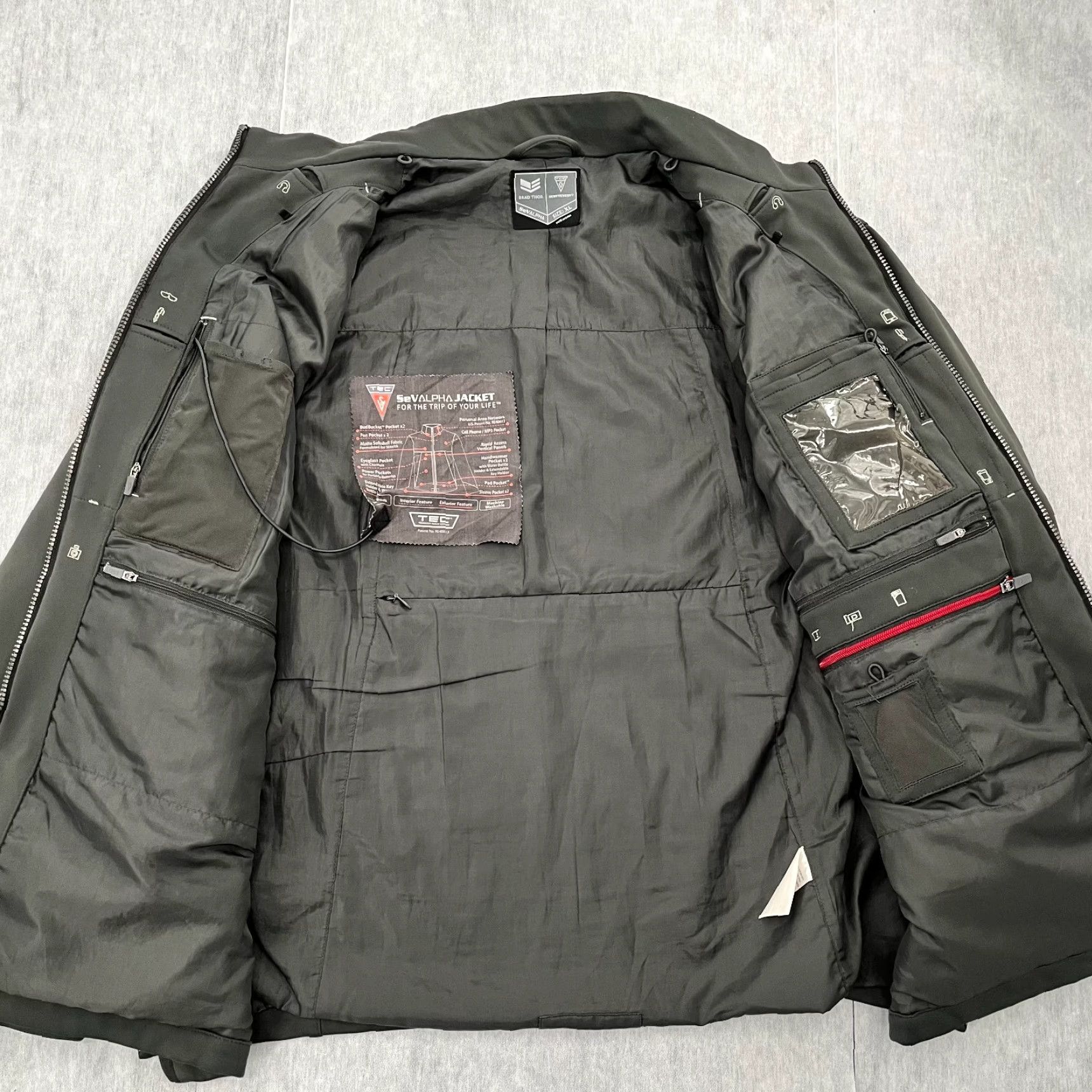 Vintage SCOTTeVEST Jacket Mens XL Gray Full Zip Pockets Concealed Carry SeVAlpha Brad Thor Windbreaker Tactical Preowned Size US XL / EU 56 / 4 - 3 Thumbnail