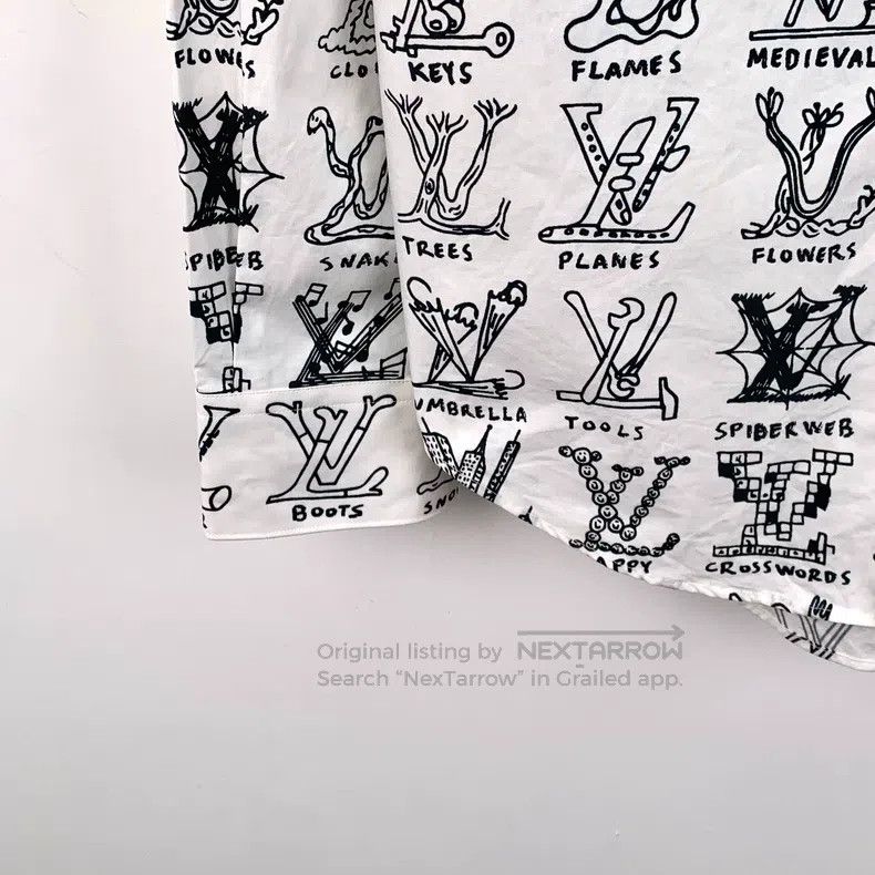 Louis Vuitton Louis Vuitton White logo doodle print full-print cotton la Size US S / EU 44-46 / 1 - 4 Thumbnail