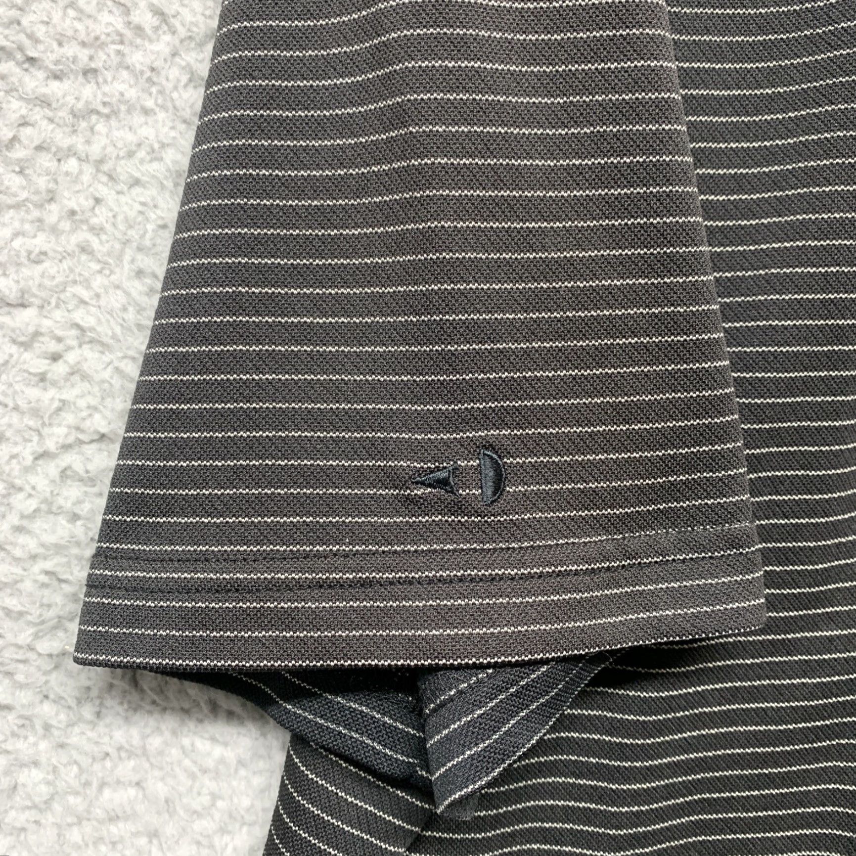 Vintage Grand Slam Polo Shirt Men's XL Black with White Stripe Pattern Shirt X-Large Polo Sports Golf Mens XL Black Stripe Size US XL / EU 56 / 4 - 7 Thumbnail