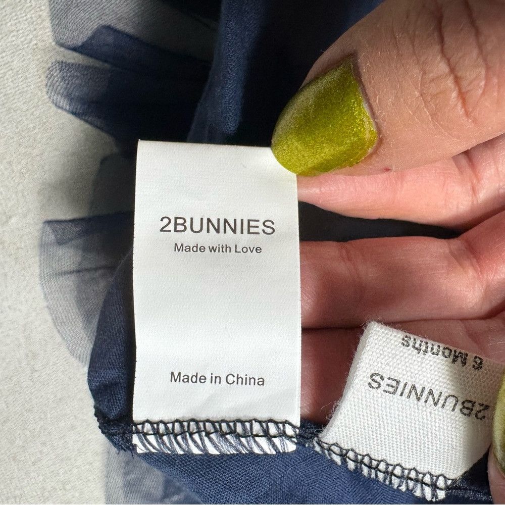 Other 2BUNNIES Peony Lace Tiered Navy Dress Size 6 Months Size XXS / US 00 / IT 34 - 8 Thumbnail