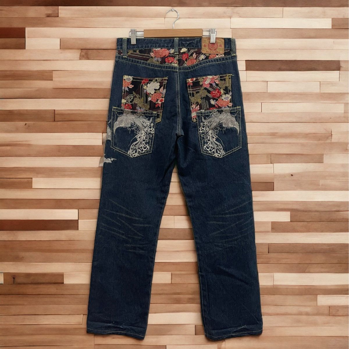 Designer × Japanese Brand JapaneseBrand Embroidered Dragon Jeans Size US 33 - 1 Thumbnail