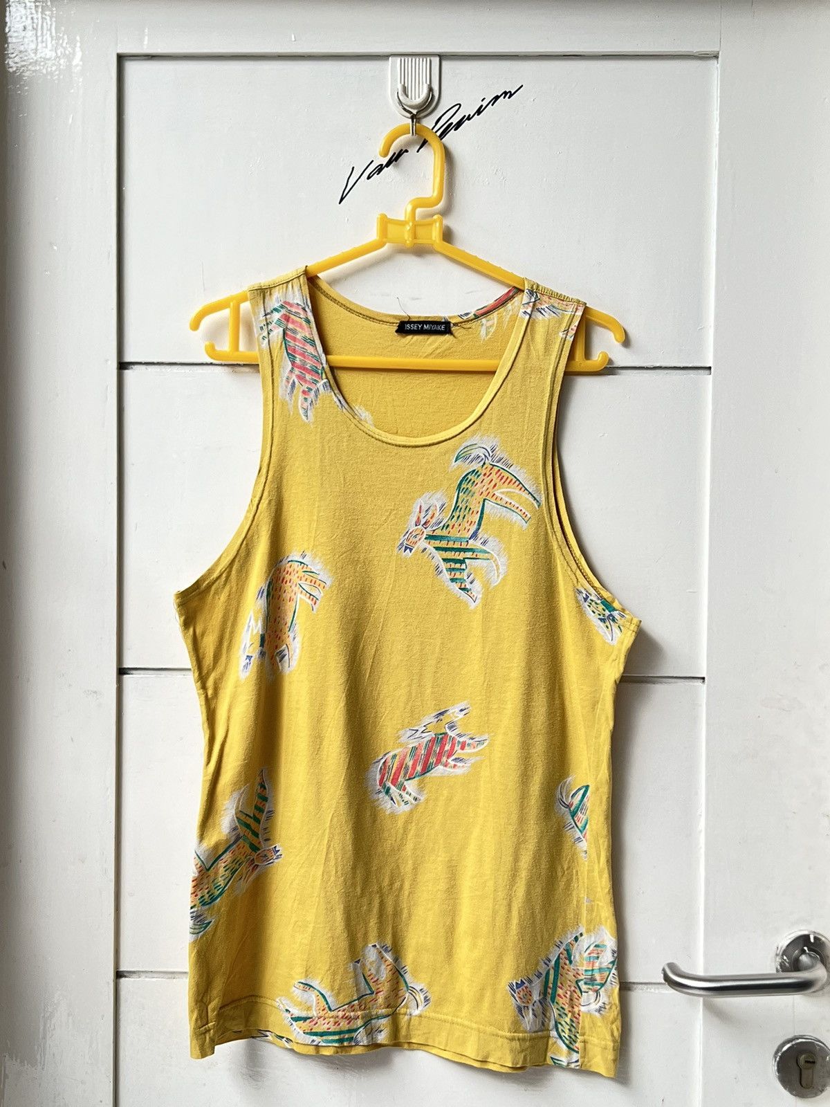 Issey Miyake ISSEY MIYAKE Yellow Tank Top Animal Print Size US XS / EU 42 / 0 - 1 Thumbnail
