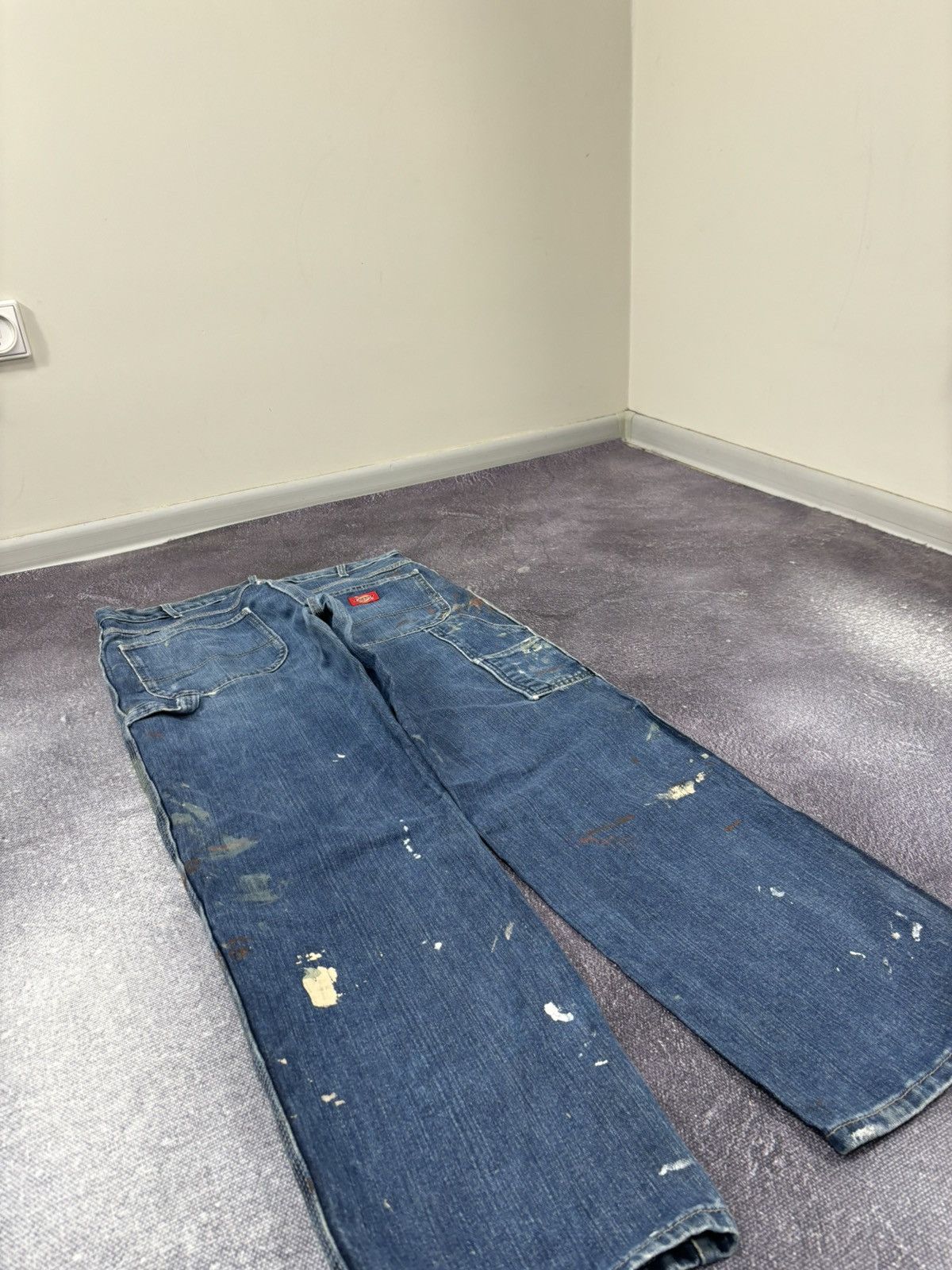 Dickies Vintage Dickies Painted Blue Denim USA Work Hype Baggy Jeans Size US 34 / EU 50 - 5 Thumbnail