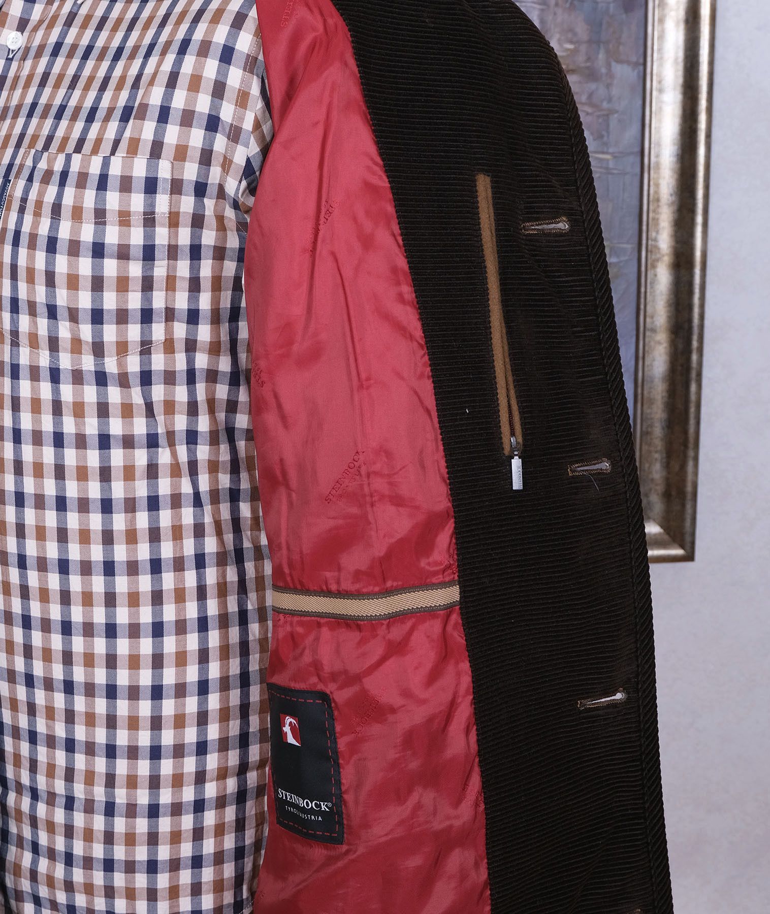 Other Steinbock, brown quilt jacket, size XXL, wool fabric Size US XXL / EU 58 / 5 - 4 Thumbnail