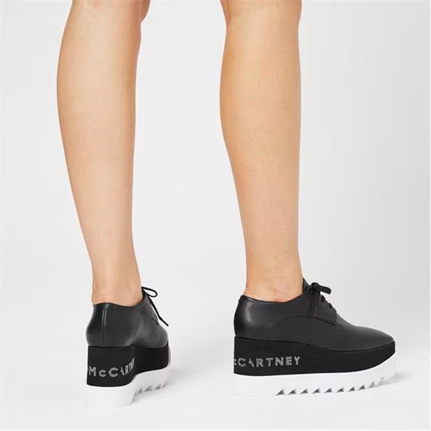 Stella McCartney o1s22i1n1024 Logo Elyse Lace-up Shoes in Black Size US 9 / IT 39 - 2 Thumbnail