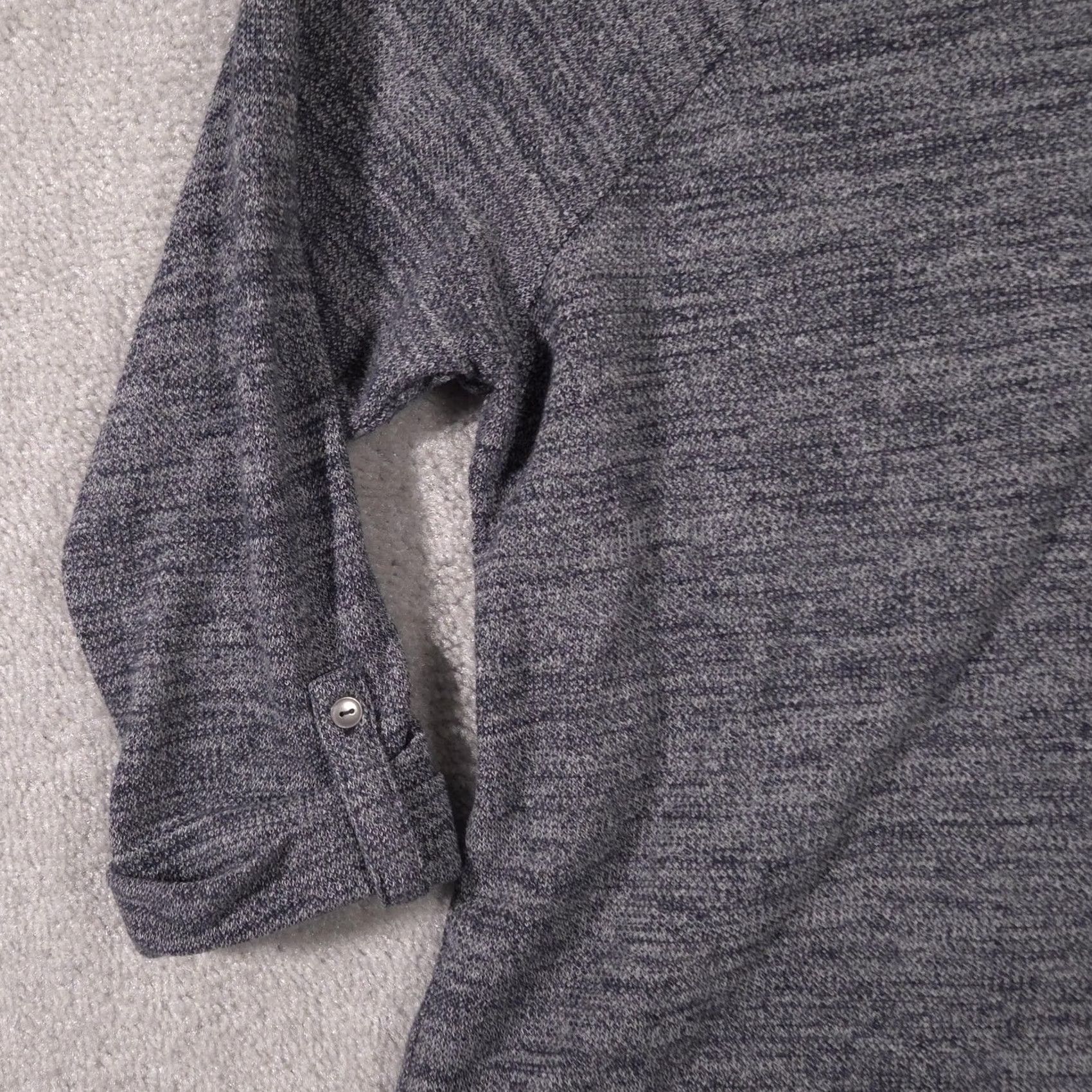 Croft & Barrow Croft & Barrow Sweater Womens 1X Gray Knit Raglan 3/4 Sleeve Roll Tab Pullover Size XL / US 12-14 / IT 48-50 - 3 Thumbnail