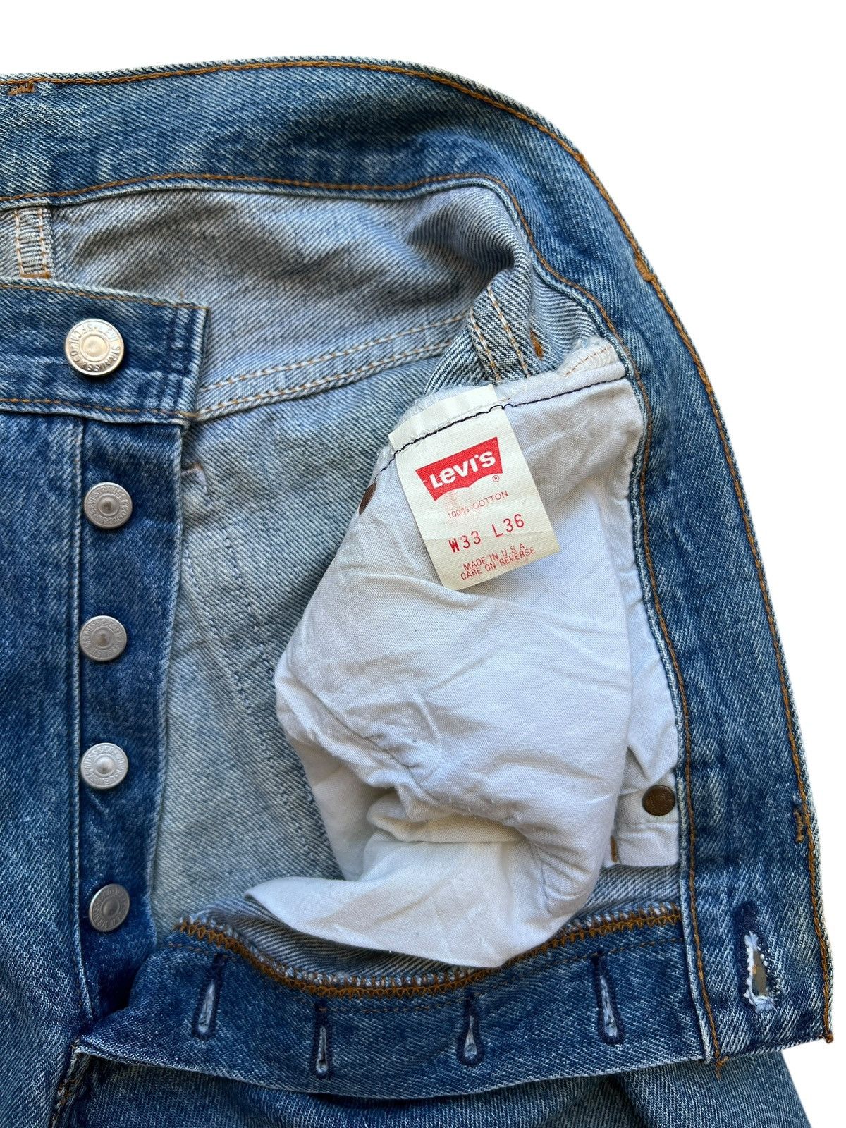 Levi's Vintage 90s Levis 501 Stonewash Usa Denim Jeans 32x31 Size US 32 / EU 48 - 9 Thumbnail