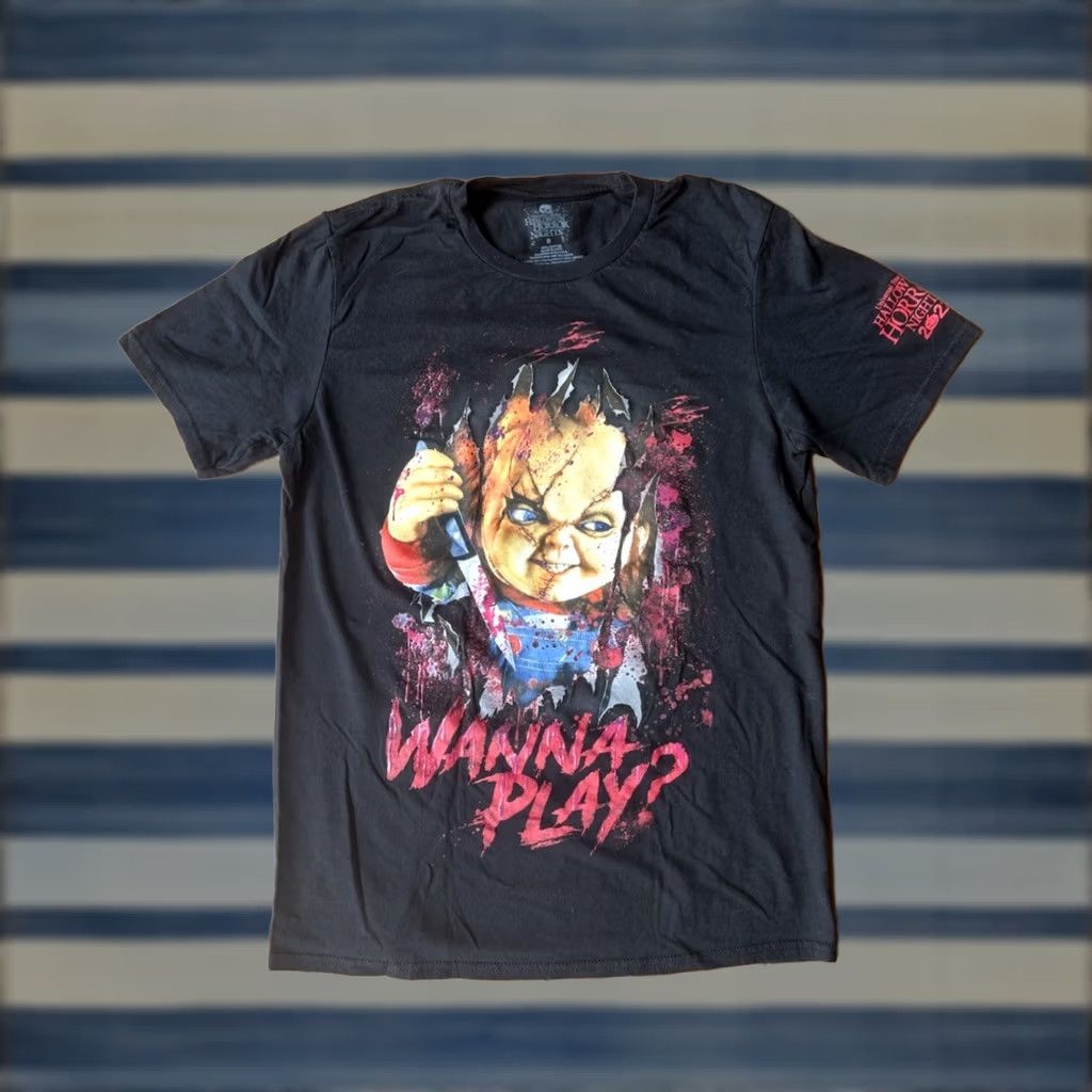 Vintage VINTAGE Universal Studios Halloween Horror Nights Chucky Wanna Play T-Shirt Small Movie Size US S / EU 44-46 / 1 - 1 Thumbnail