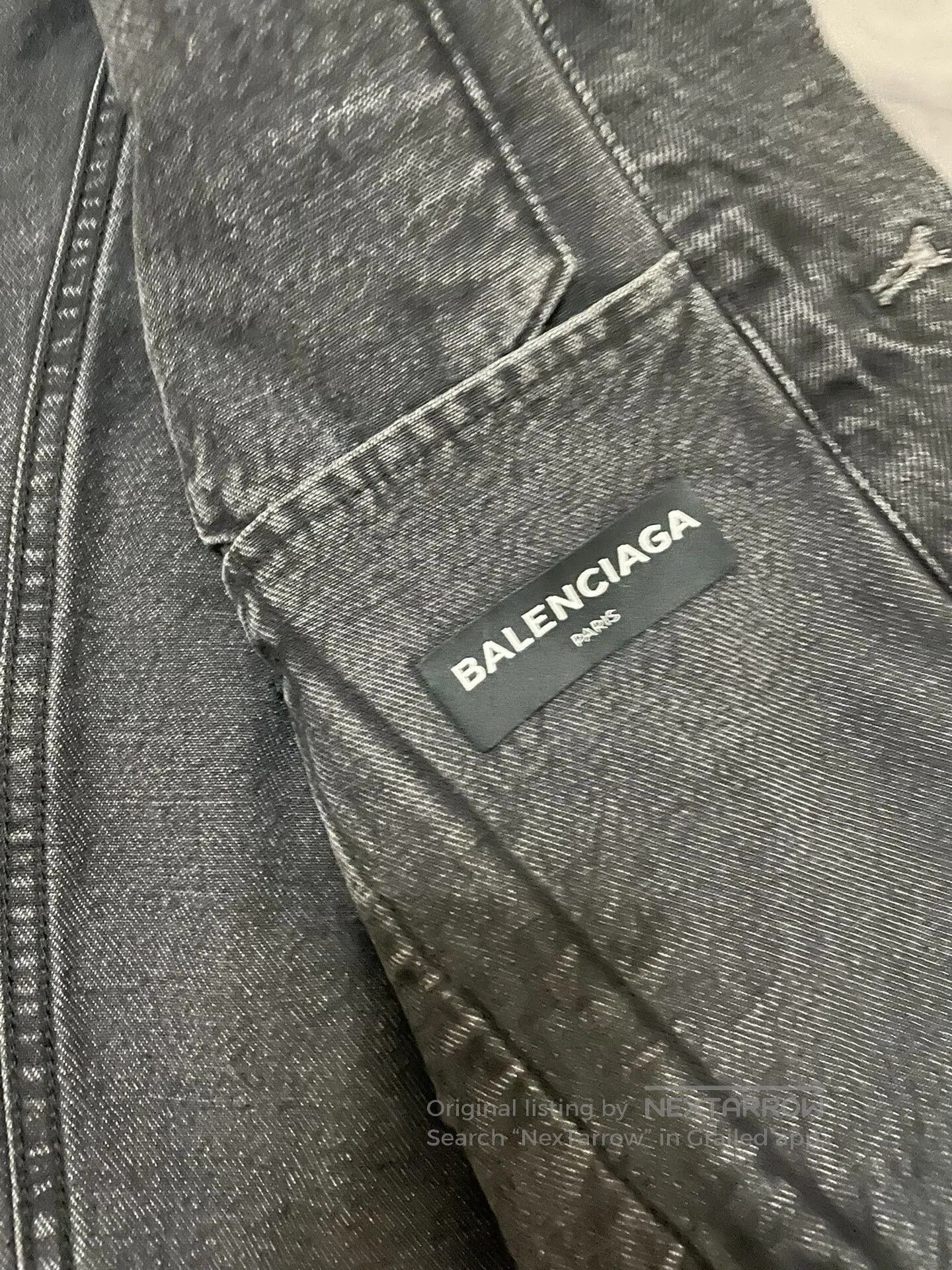Balenciaga Balenciaga Black Sinners Denim Jacket. Size US S / EU 44-46 / 1 - 4 Thumbnail