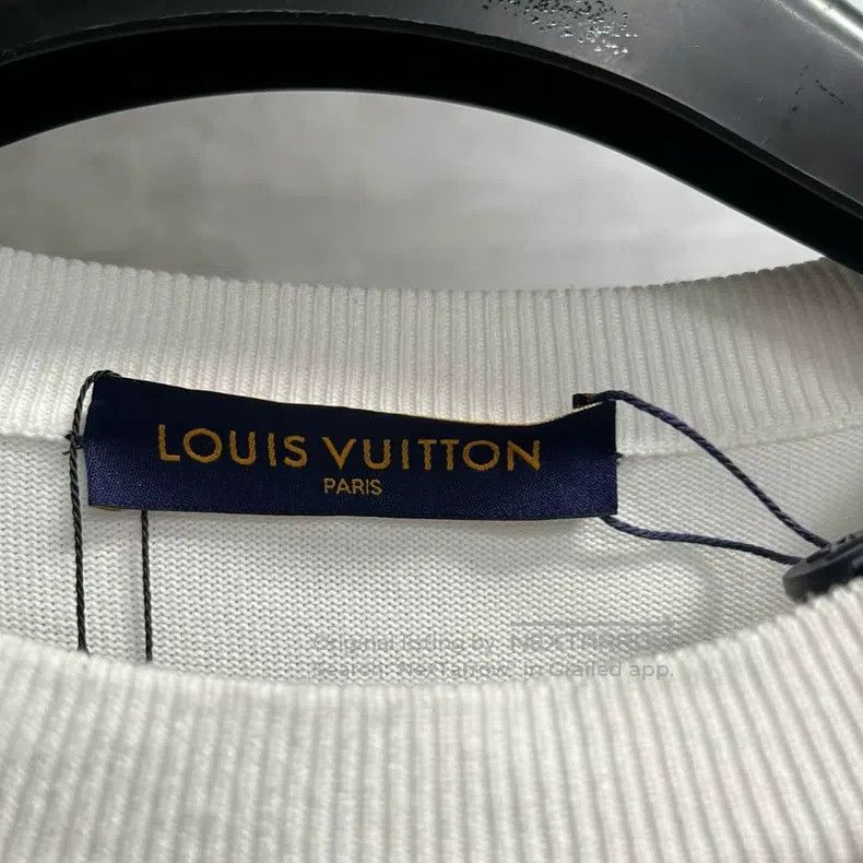 Louis Vuitton Louis Vuitton Latest White Cartoon Print Crew Neck Pullove Size US XL / EU 56 / 4 - 2 Thumbnail