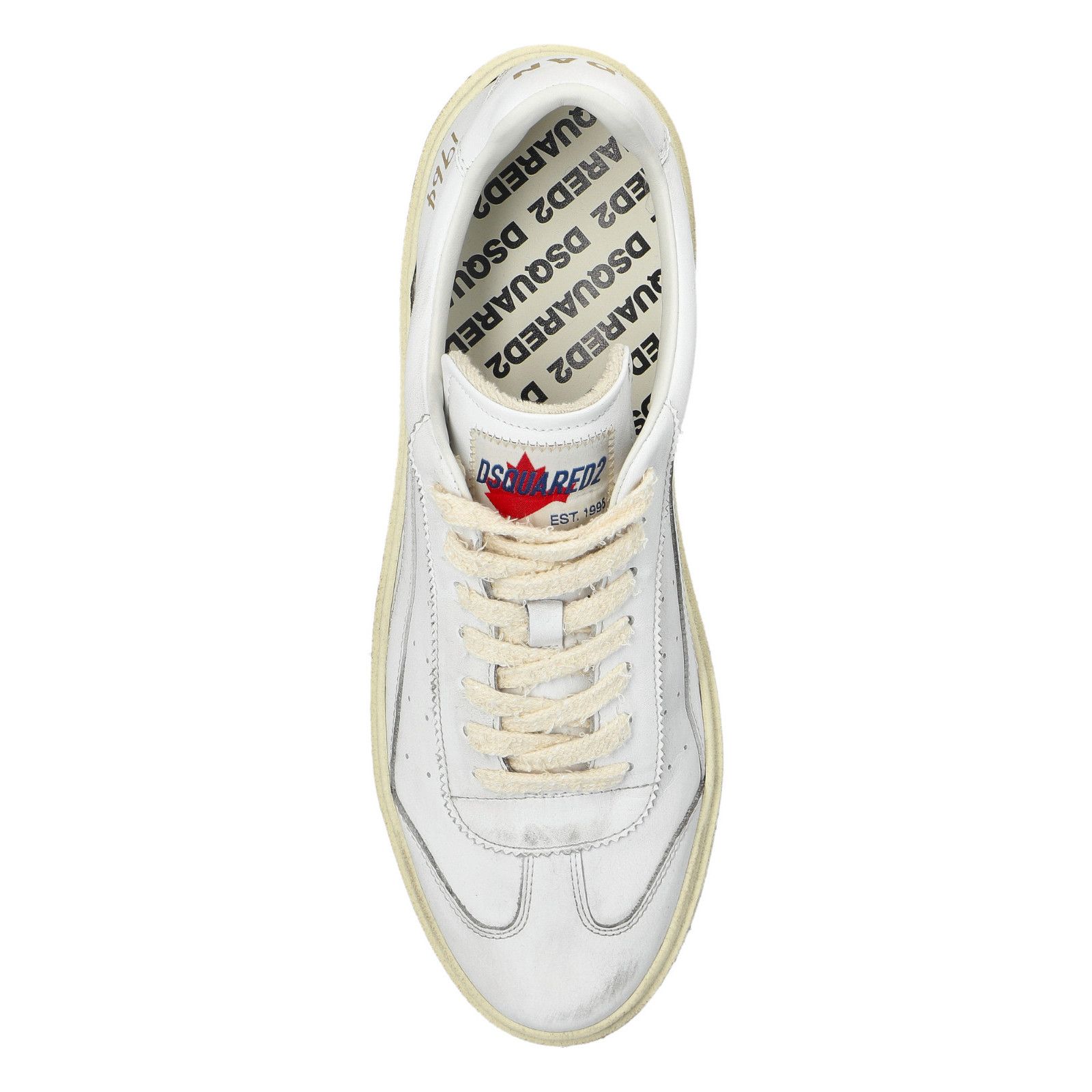 Dsquared2 DSQUARED2 Sprinter White Leather Sneakers New And Authentic Size US 10.5 / EU 43-44 - 4 Thumbnail