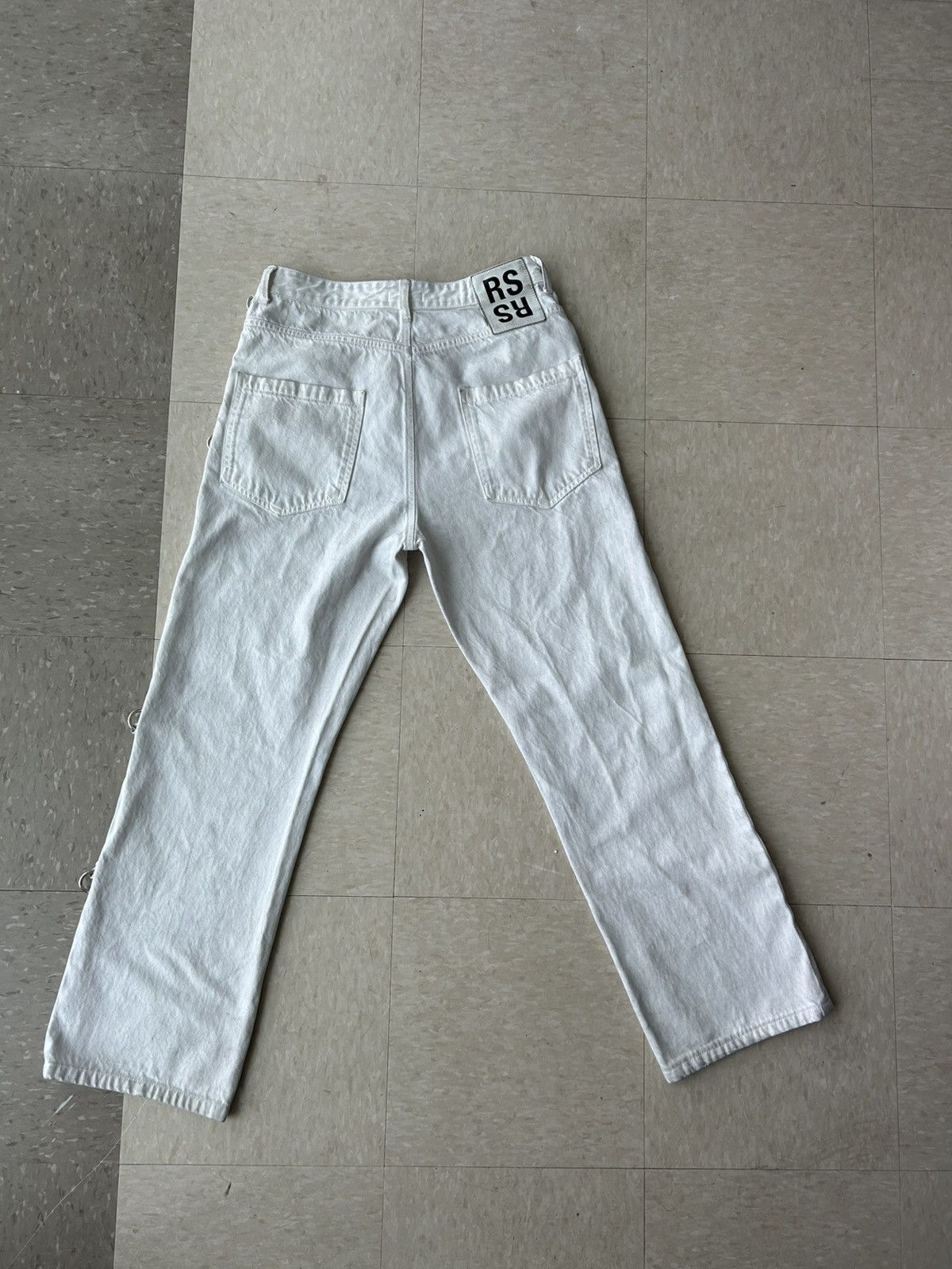 Raf Simons White Raf Simons AW 19/20 Relaxed Fit Denim Pants Size US 29 - 2 Thumbnail
