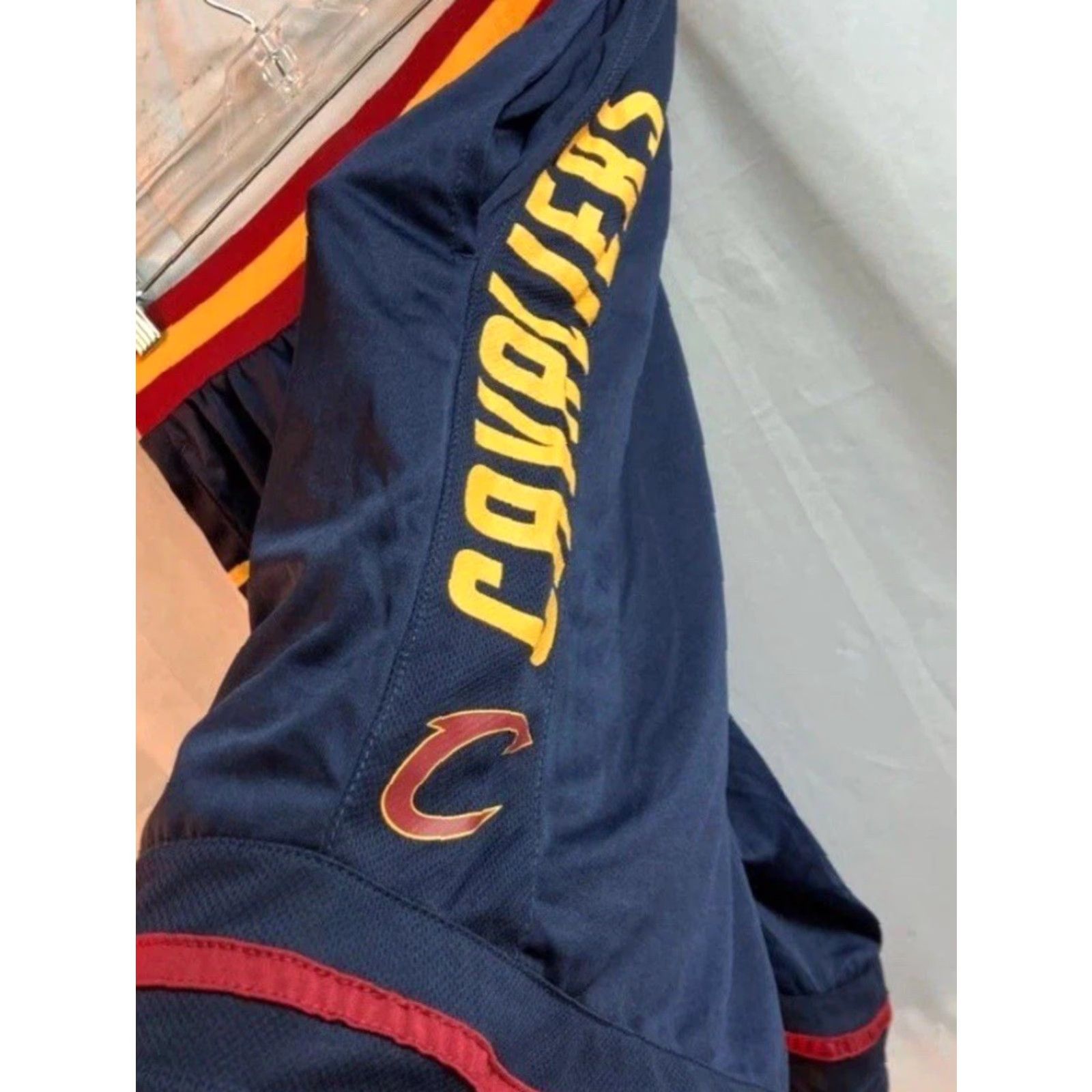 NBA NBA Men’s Cleveland Cavaliers Away Team Colors Basketball Shorts Med Blue Mens Regular Medium Colorful Biker 90s (if applicable) Size US 31 - 4 Thumbnail
