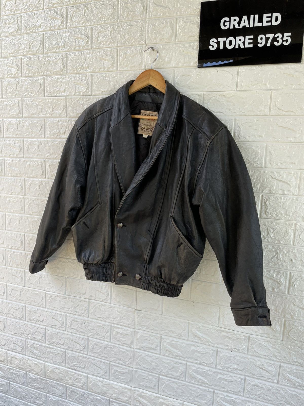 Japanese Brand Vintage Diverb Bomber Leather Jacket Size US XL / EU 56 / 4 - 3 Thumbnail