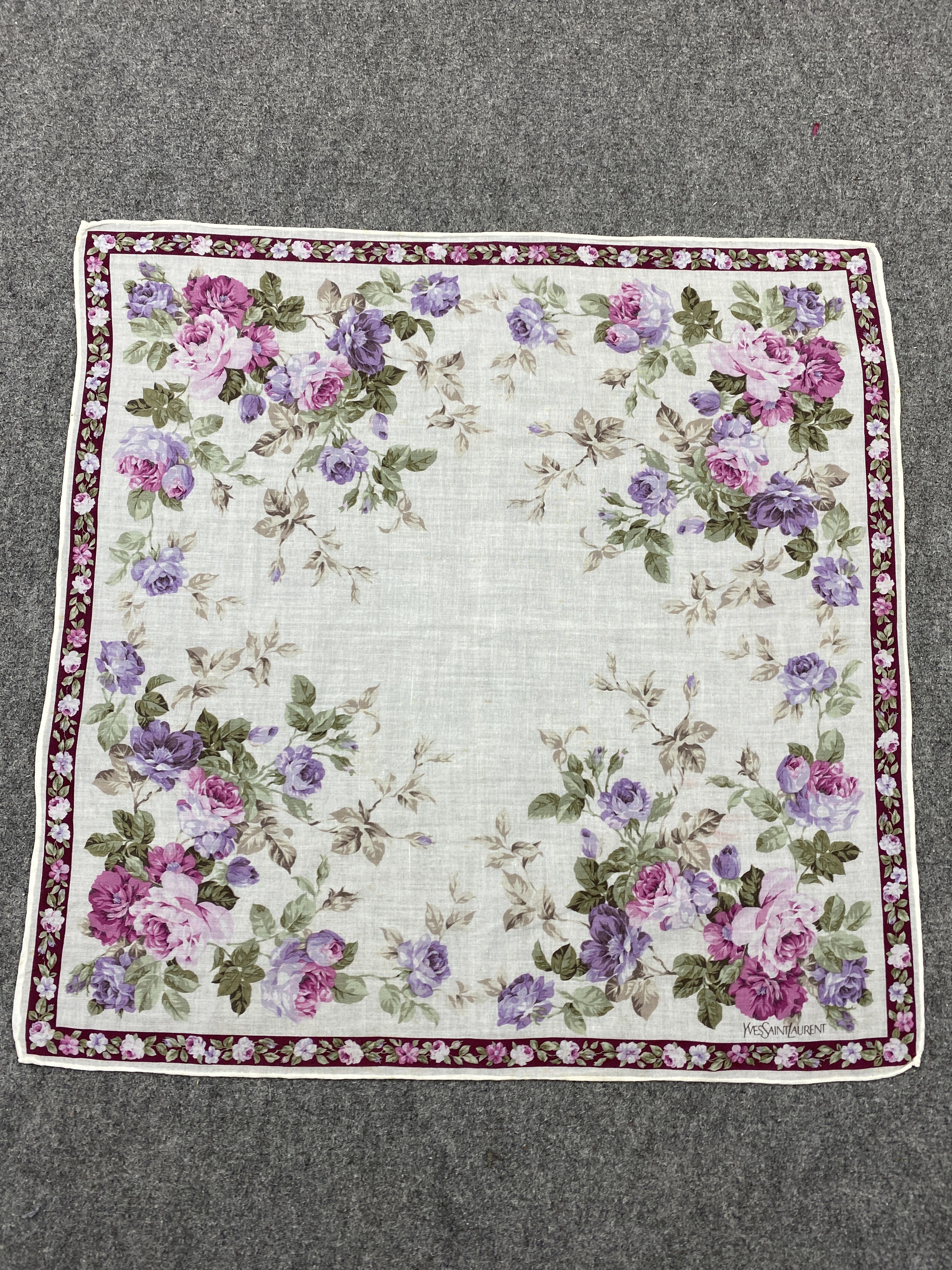 Yves Saint Laurent Yves Saint Laurent Handkerchief / Neckerchief HKC1155 Size ONE SIZE - 3 Thumbnail