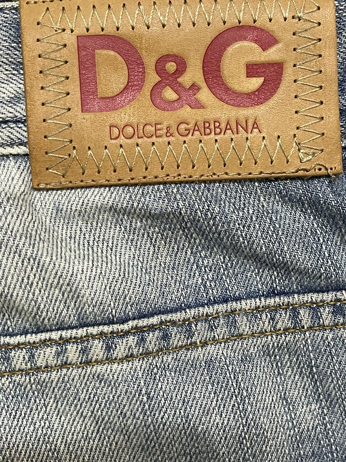 Dolce & Gabbana Vintage Dolce & Gabbana Blue Faded Wash Distressed Baggy Size US 34 / EU 50 - 9 Thumbnail