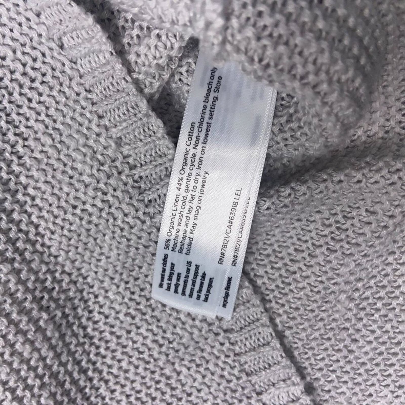 Eileen Fisher NEW Eileen Fisher Organic Linen Cotton Sweater CrewNeck Gray Size XXS / US 00 / IT 34 - 5 Thumbnail