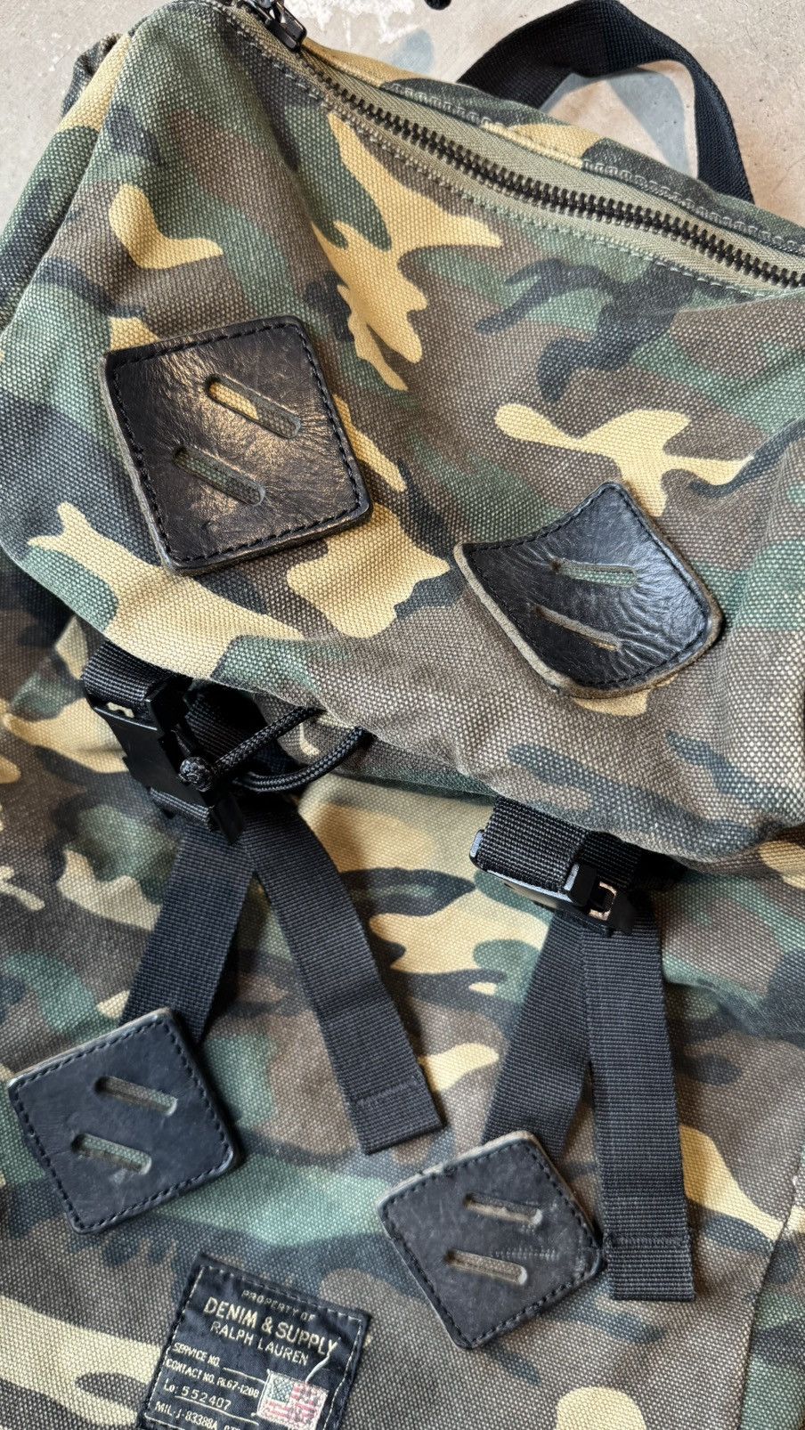 Denim & Supply Ralph Lauren Denim Supply Ralph Lauren Military Denim Camo Backpack Size ONE SIZE - 8 Thumbnail