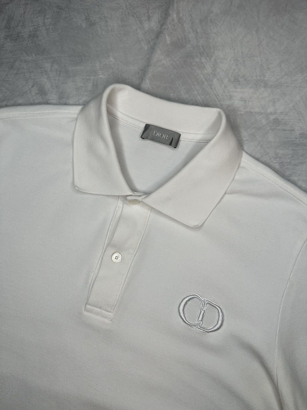 Christian Dior Monsieur × Dior Christian DIOR Polo Shirt White Size S / US 4 / IT 40 - 2 Thumbnail