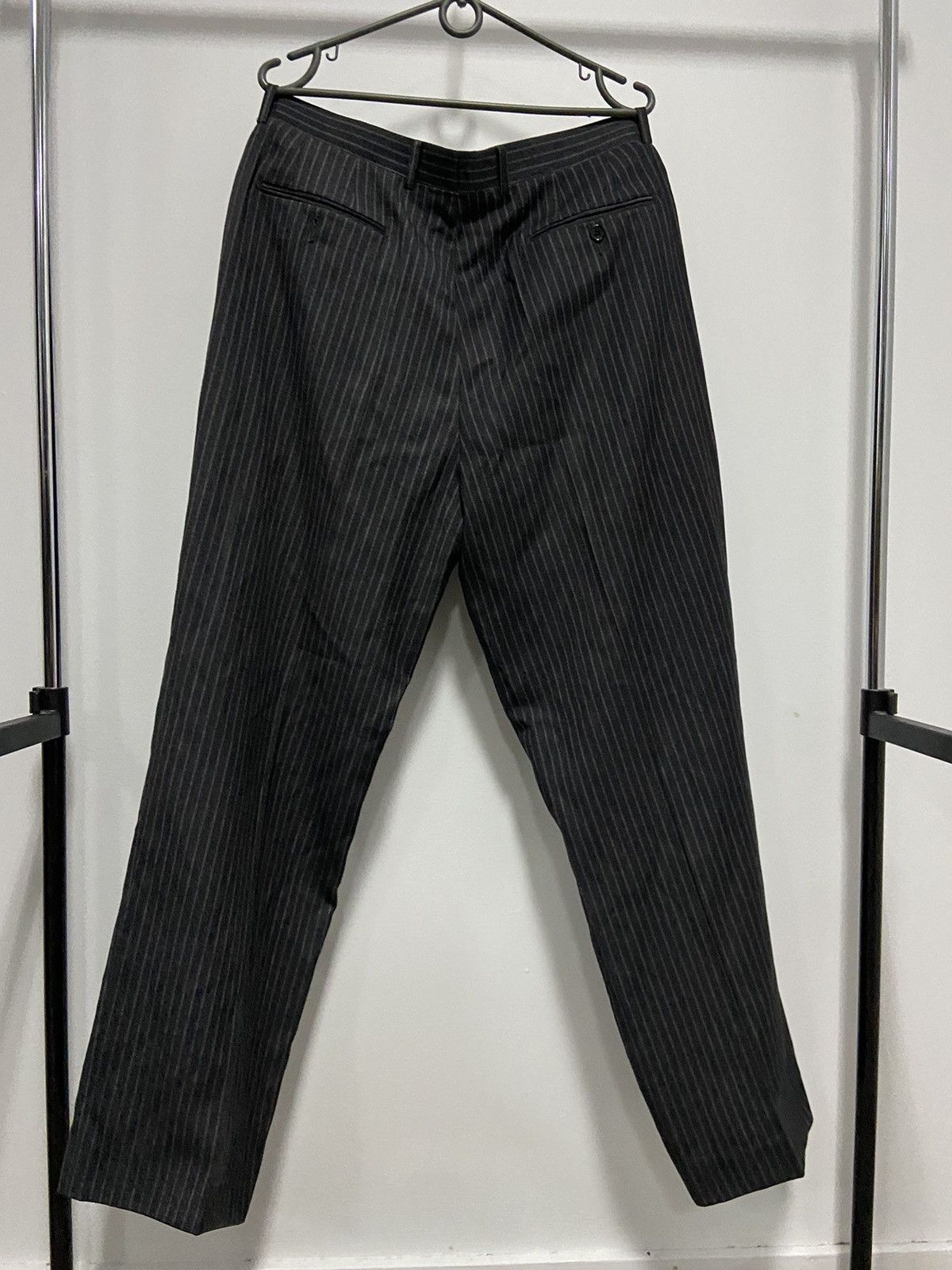 Ermenegildo Zegna Ermenegildo Zegna Striped Luxury Wool Suit blazer trousers Size 52R - 12 Thumbnail