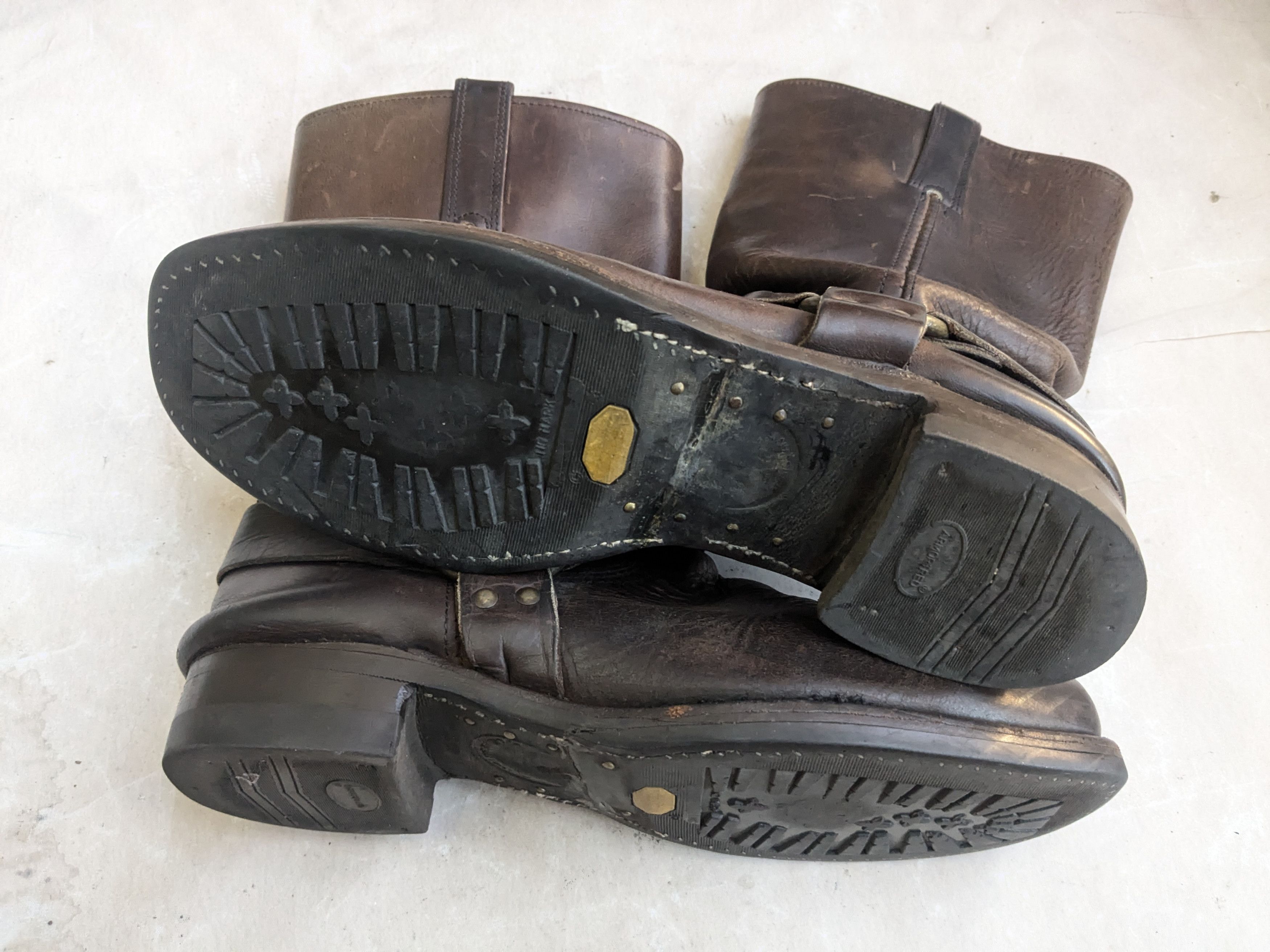 Frye Frye Harness Boots Brown 11.5 M Leather Buckle Size US 11.5 / EU 44-45 - 16 Thumbnail