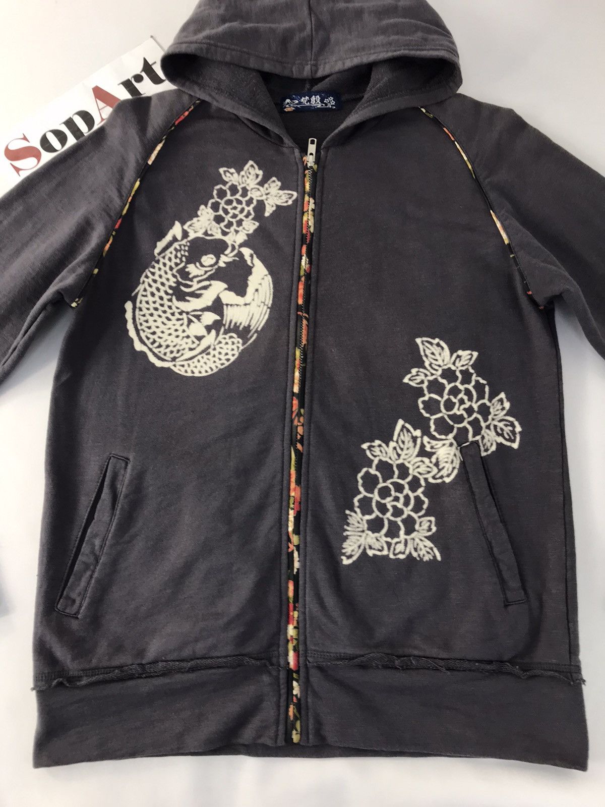 Japanese Brand Vintage Sweaters japanese Brand Print Fish Koi Zipper Style Size US M / EU 48-50 / 2 - 3 Thumbnail
