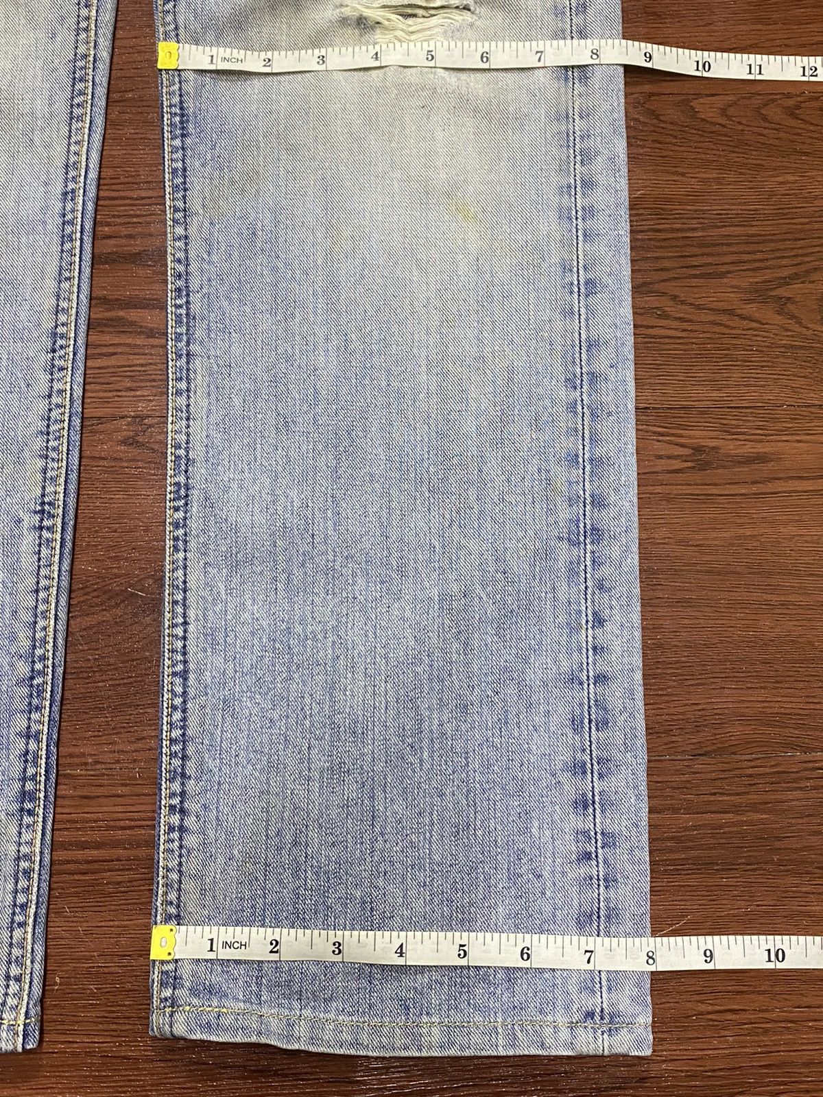 Japanese Brand Vintagw Lee Riders Faded Wash Distressed Loose Jeans Size US 30 / EU 46 - 14 Thumbnail