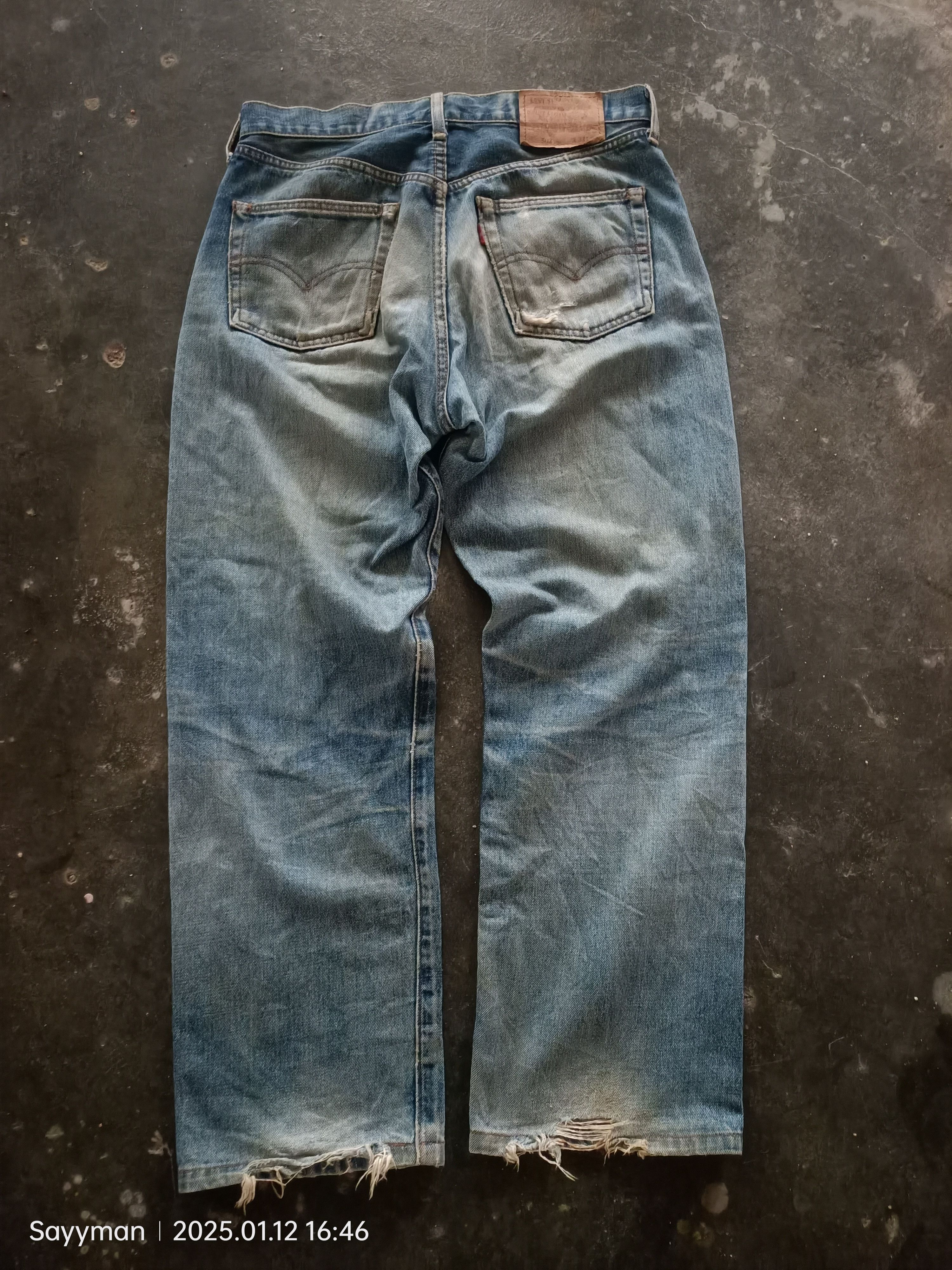 Levi's × Levi's Vintage Clothing Levis 502 Big E Selvedge Button J22 Denim Jeans Size US 32 / EU 48 - 10 Thumbnail