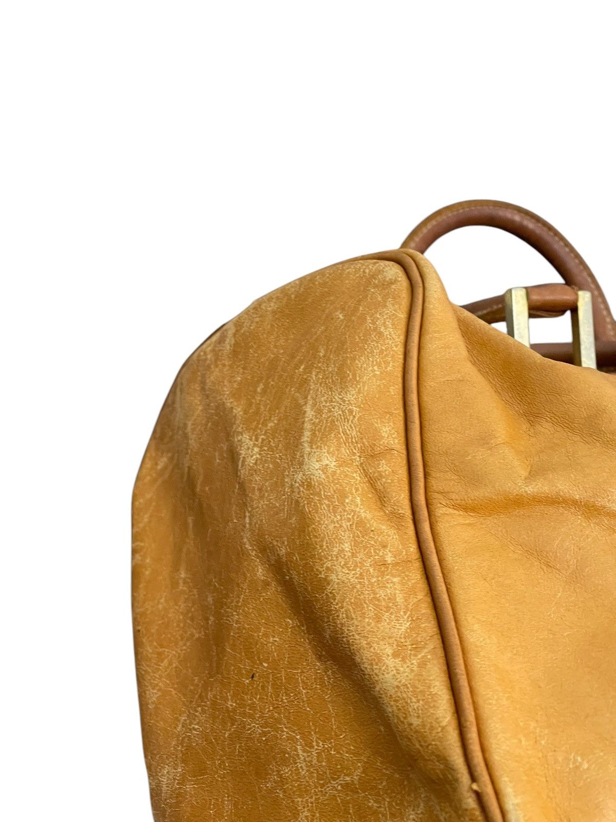 Genuine Leather Full Leather Patina Vtg Cream Kyoto Mini Boston Bag 1🟩9 Size ONE SIZE - 11 Thumbnail