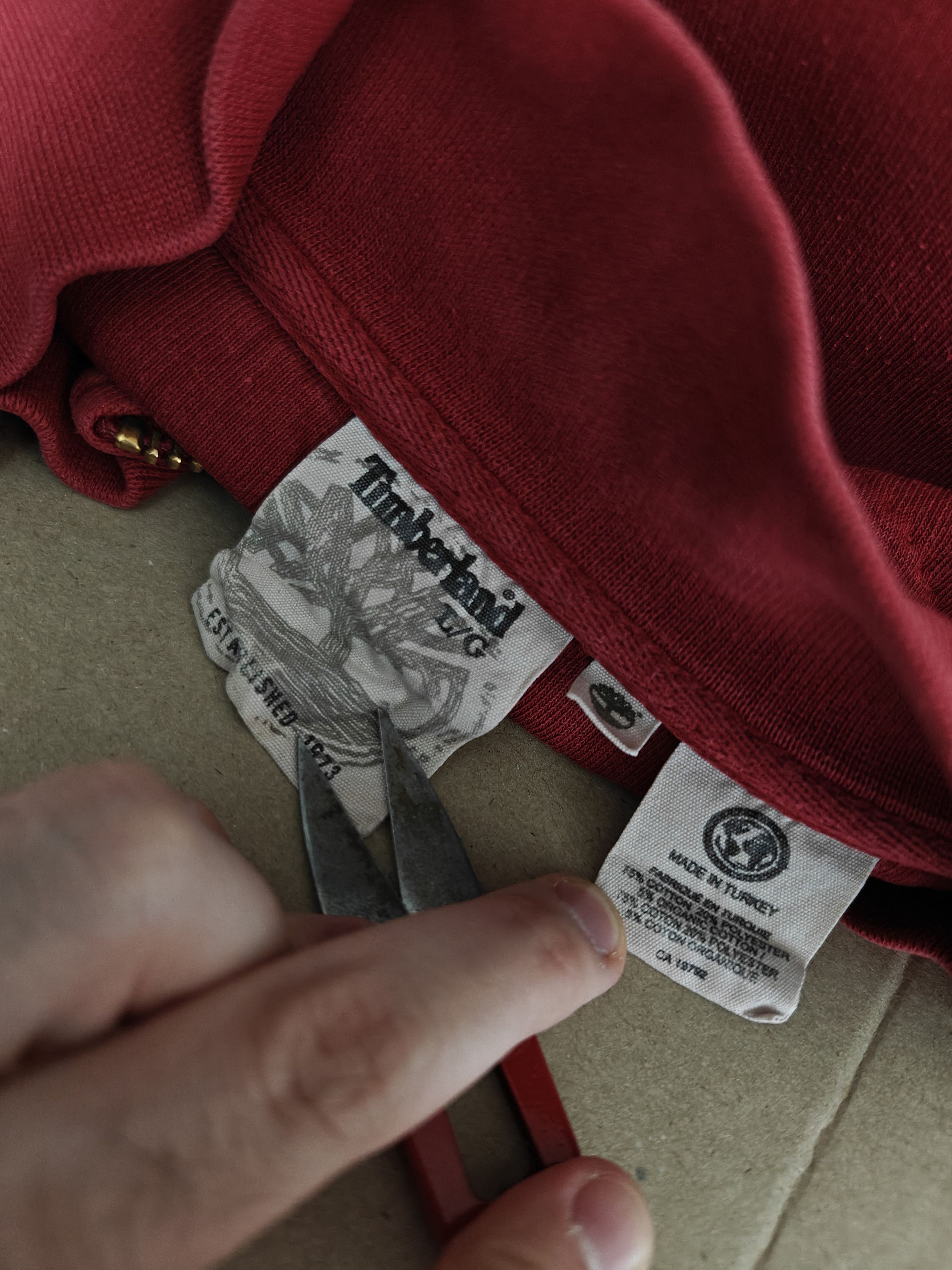 Timberland Timberland Vinatge Zip Jacket Center Logo Red size L Size US L / EU 52-54 / 3 - 9 Thumbnail