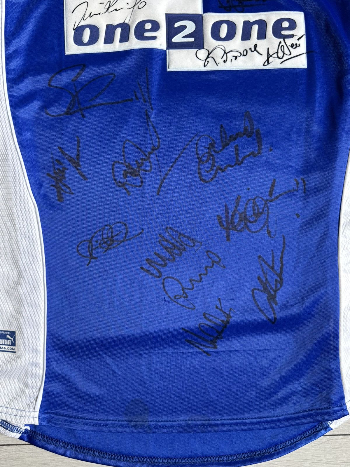 Puma ❗️WITH AUTOGRAPHS❗️Vintage Puma Everton 2000-02 Jersey Size US M / EU 48-50 / 2 - 8 Thumbnail