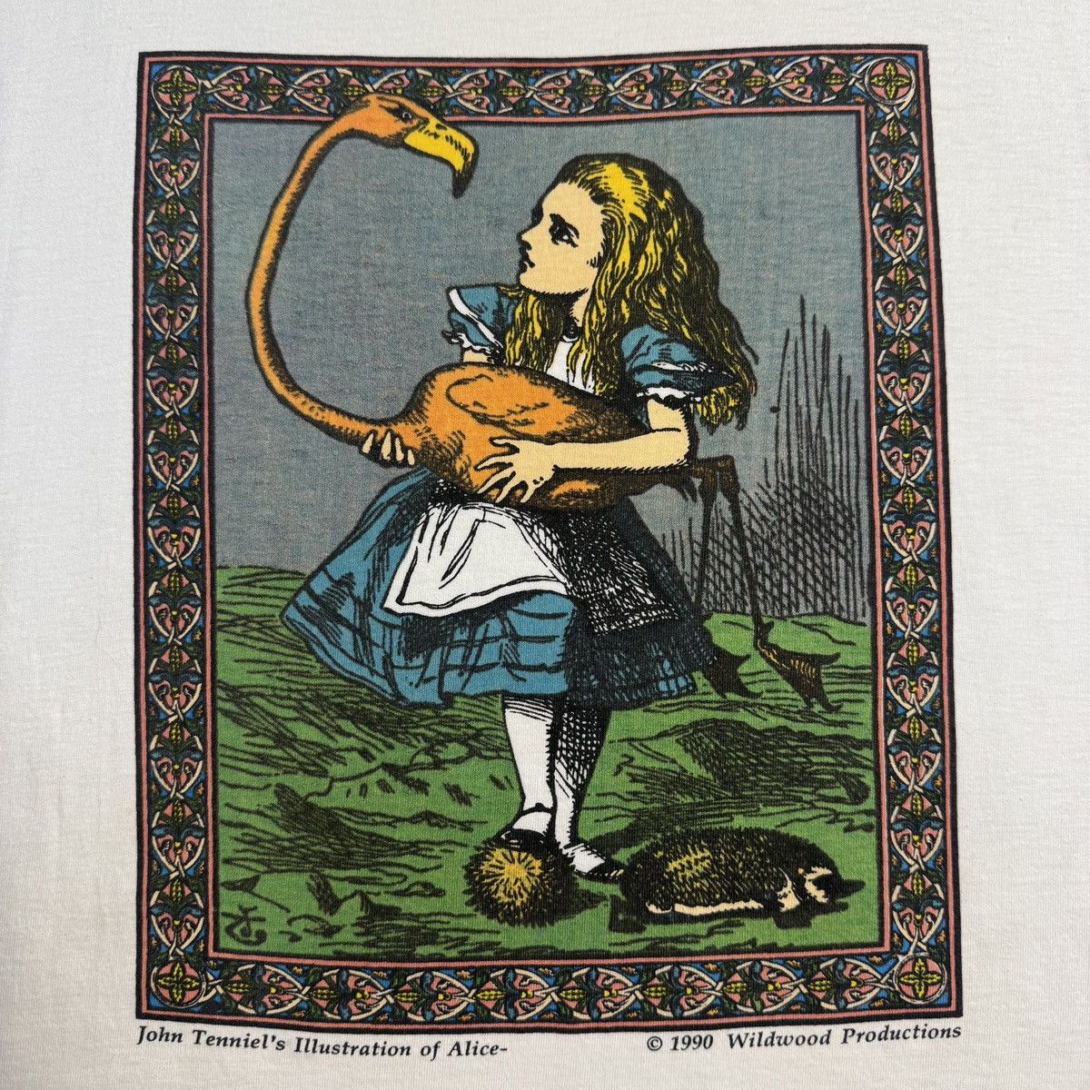 Arts & Science Vintage 90s Alice in Wonderland Wildwood Productions Art tee Size US L / EU 52-54 / 3 - 3 Thumbnail