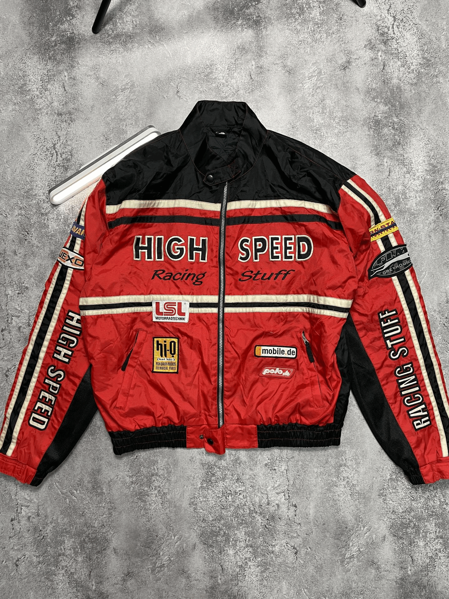 NASCAR Vtg Y2K High Speed Racing Bomber Jkt Archive Moto Size US XL / EU 56 / 4 - 1 Thumbnail