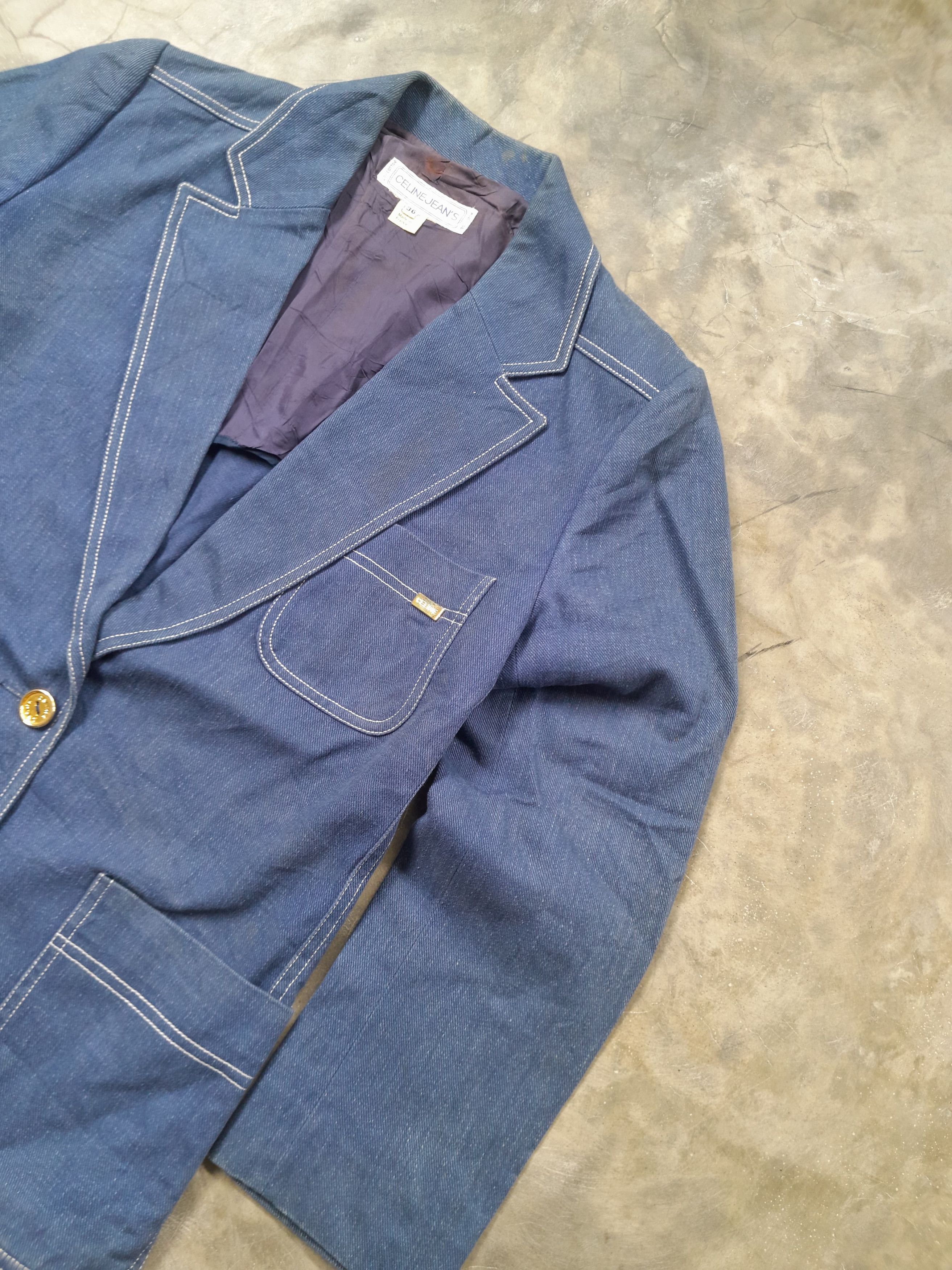 Celine RARE Celine Jeans Blazer Size M / US 6-8 / IT 42-44 - 3 Thumbnail