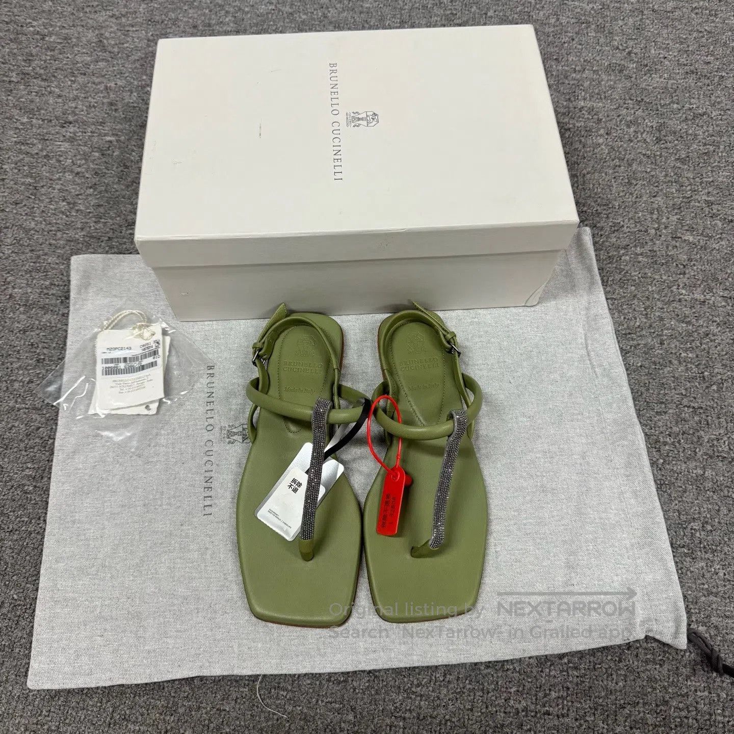 Brunello Cucinelli Brunello Cucinelli Square-toed, toe-clamping Monili water Size US 5 / IT 35 - 2 Thumbnail