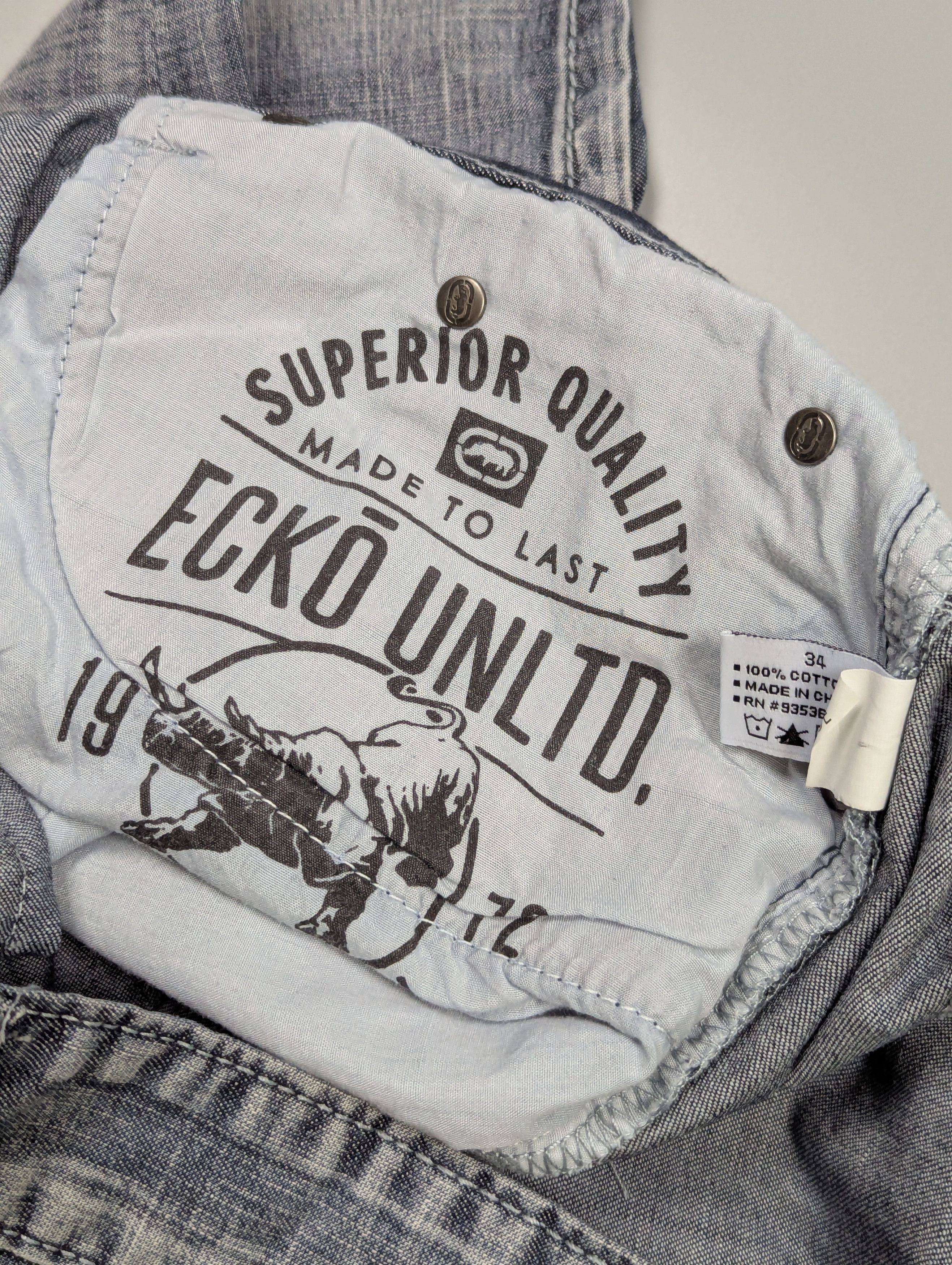 Ecko Unltd. Ecko Unltd Men’s Jeans Shorts Relaxed Fit Baggy Denim Y2K Size US 34 / EU 50 - 8 Thumbnail