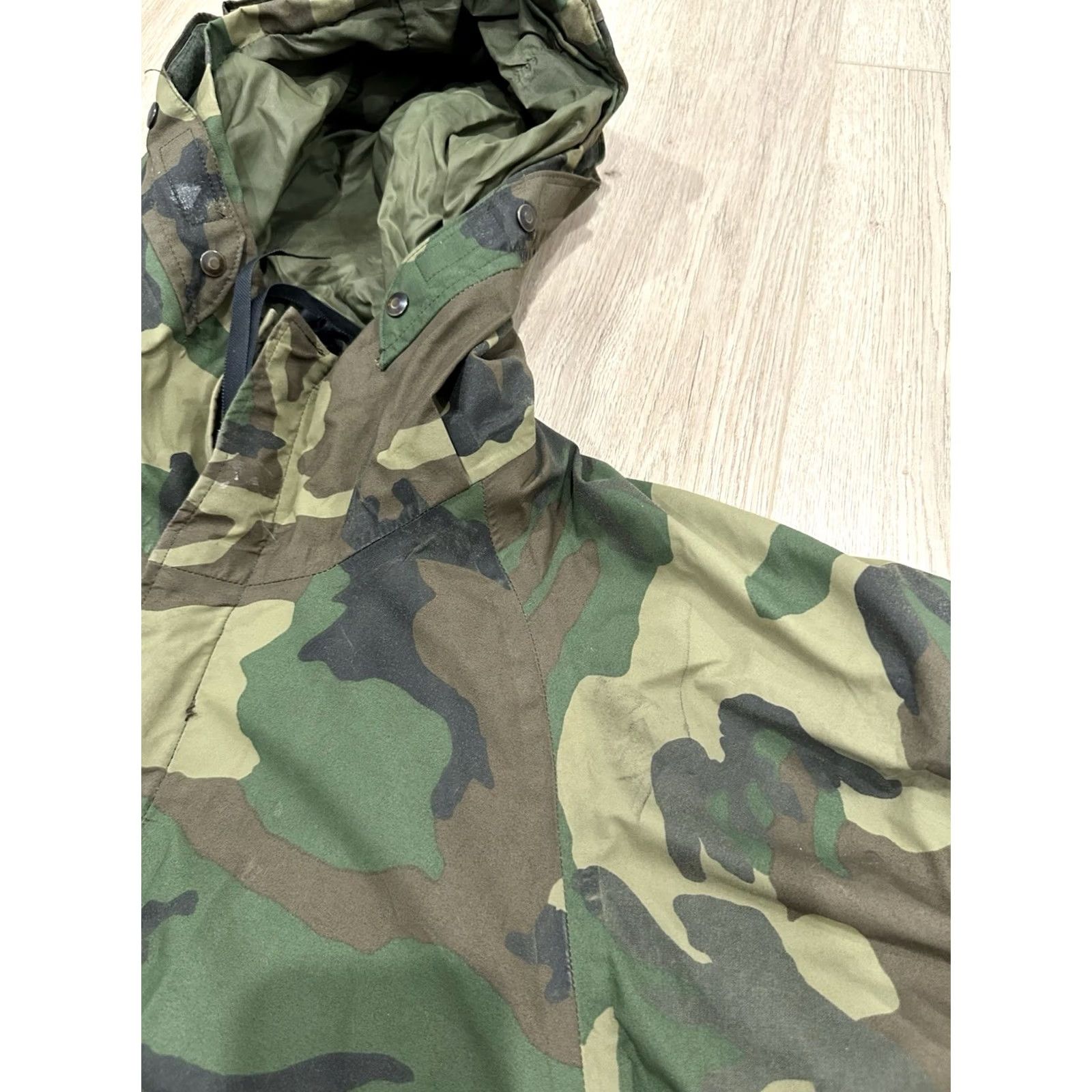 Industrie VINTAGE Tennier Industries ECWCS Parka Mens Medium Long Camouflage Army Cold Weather Hooded Coat Jacket with Full Zip Pockets Size US M / EU 48-50 / 2 - 5 Thumbnail