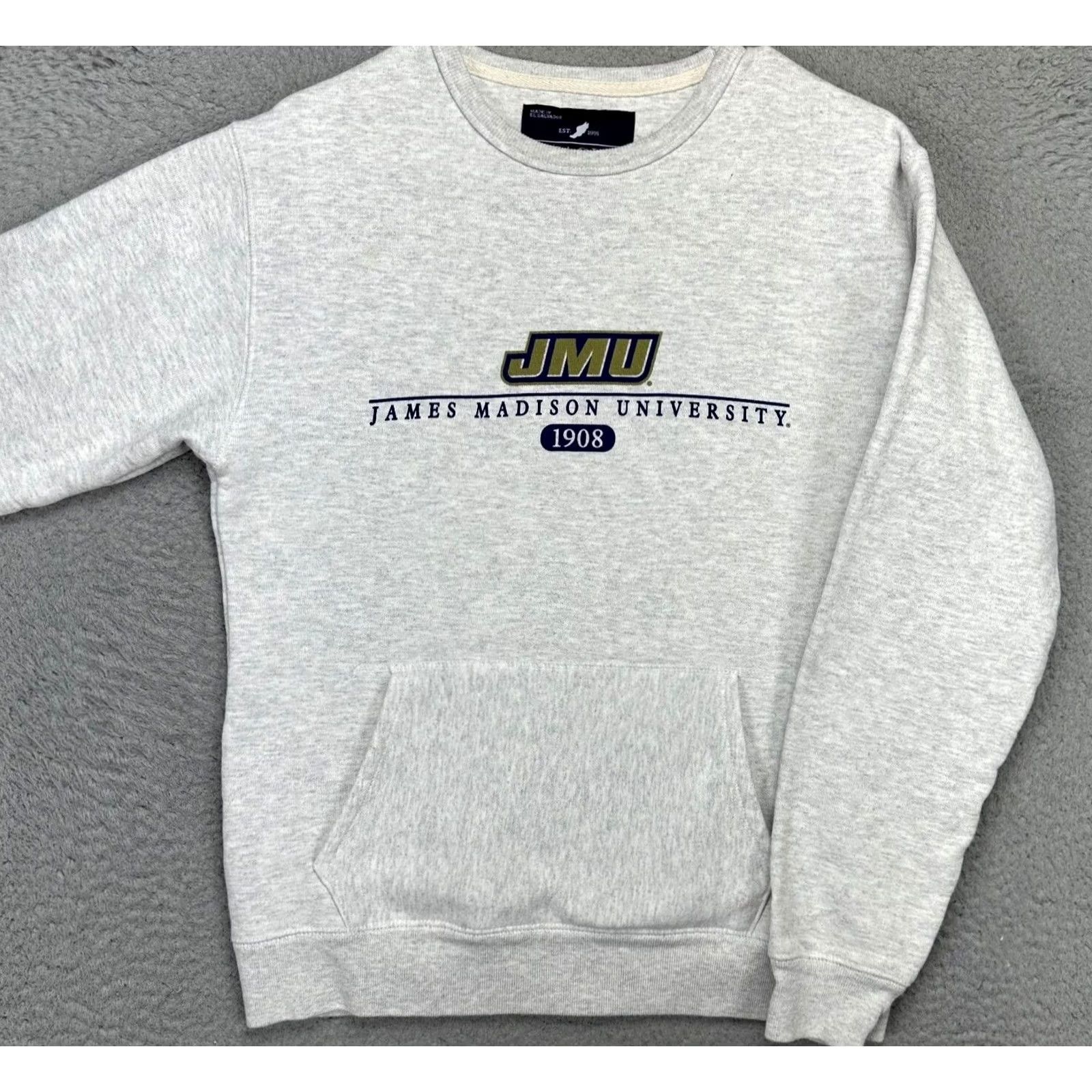 Madison VINTAGE James Madison University Sweatshirt Womens Small Grey Crew Neck League Shirt Size S / US 4 / IT 40 - 4 Thumbnail