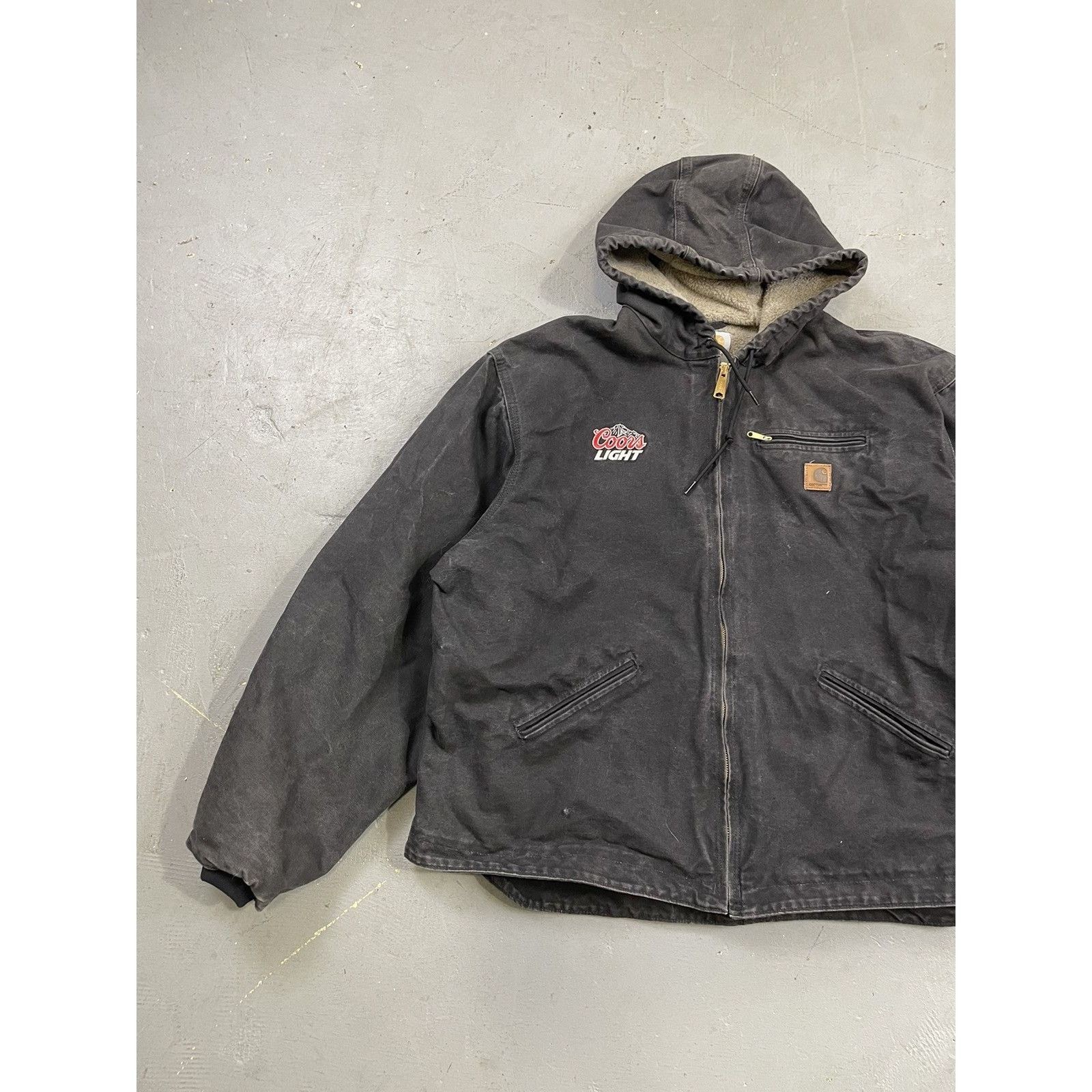 Carhartt Vintage boxy black fleece lined carhartt hooded jacket 3XL Size US XXL / EU 58 / 5 - 4 Thumbnail