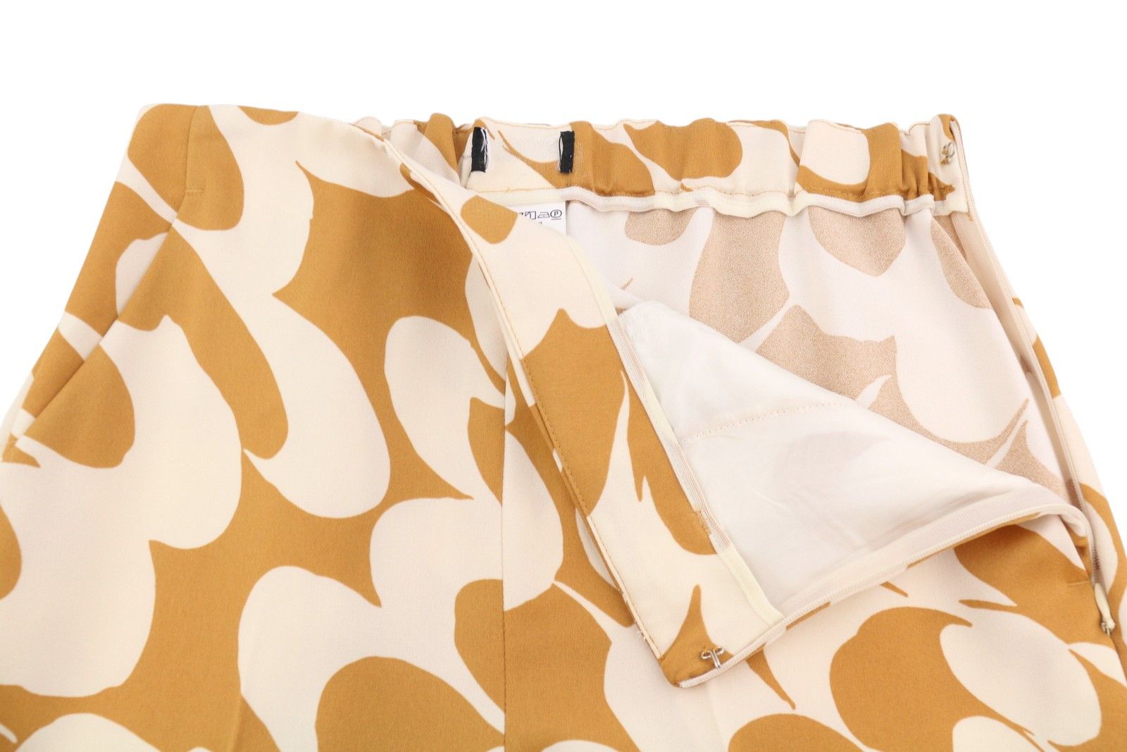 Max Mara EU36 Mustard Printed Zip Fly Tapered Trousers 88899 Size 26" / US 2 / IT 38 - 5 Thumbnail