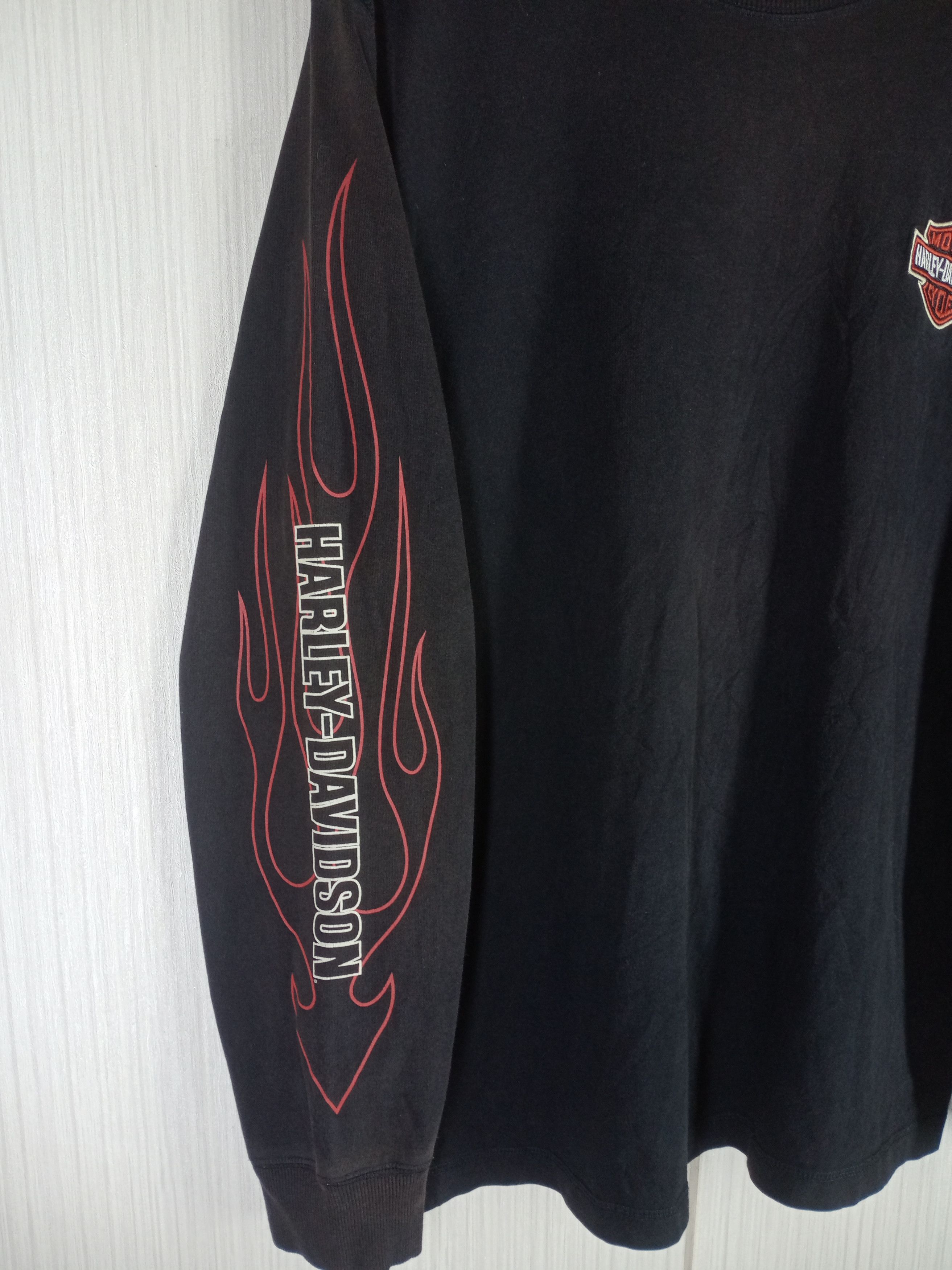 Harley Davidson Rare Vintage Flame Harley Davidson Long Sleeve Tshirt Size US M / EU 48-50 / 2 - 6 Thumbnail