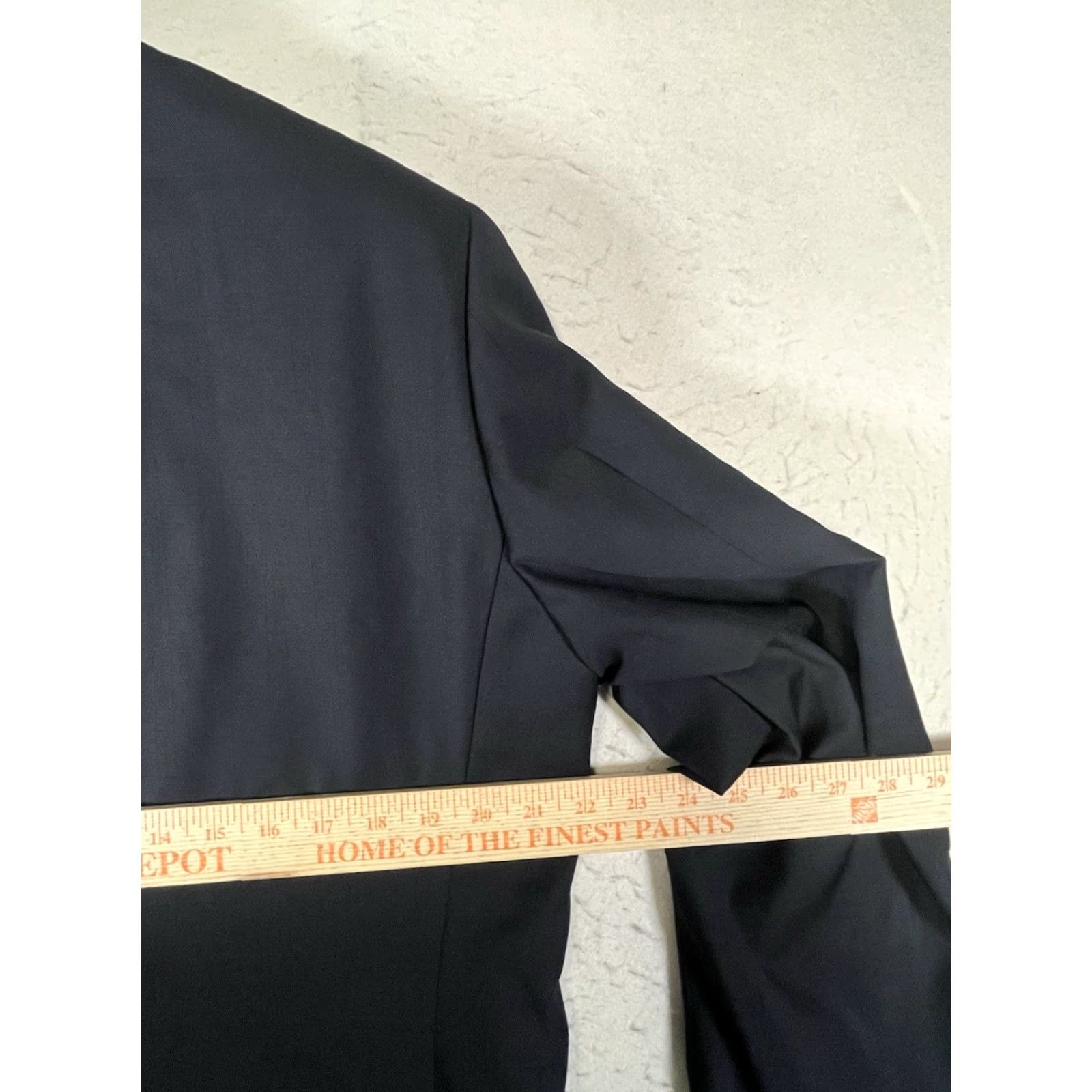 Nordstrom Nordstrom Sport Coat Blazer 42L Black Wool Mens Jacket Notch Lapel Two-Button Vintage No (Preppy Office Career University) Size 42R - 3 Thumbnail