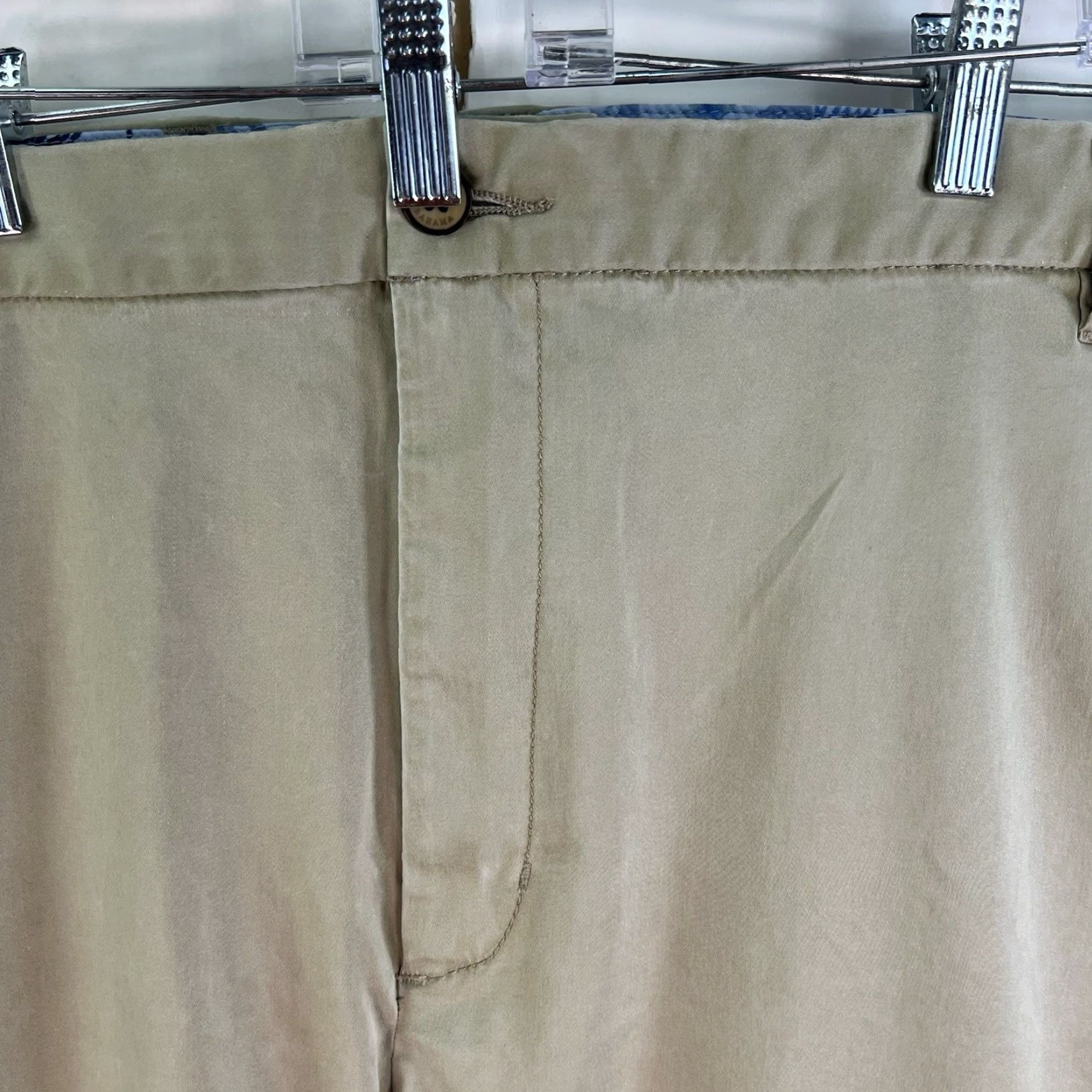 Tommy Bahama VINTAGE Tommy Bahama Boracay Pants Men's 52 Straight Leg Casual Canvas Beige Stretch 90s Size US 36 / EU 52 - 3 Thumbnail