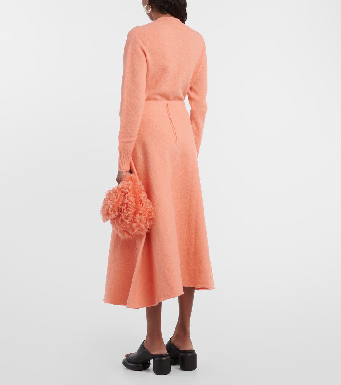 Jil Sander o1w1db10825 Midi Skirt in Pink Size 25" / US 0 / IT 36 - 2 Thumbnail