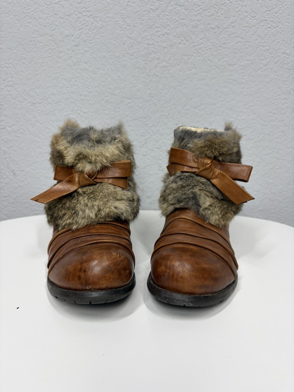 If Six Was Nine Vintage Italian AS 98 Rick Owens Style Fur Leather Boots Size US 8 / EU 41 - 4 Thumbnail