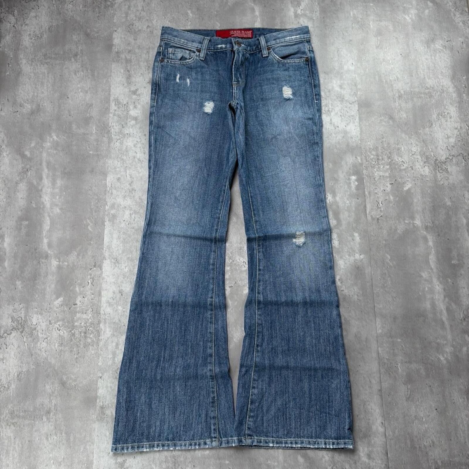 Guess Y2K Light Wash Guess Grunge Bootcut Denim Jeans Size 27" / US 4 / IT 40 - 2 Thumbnail