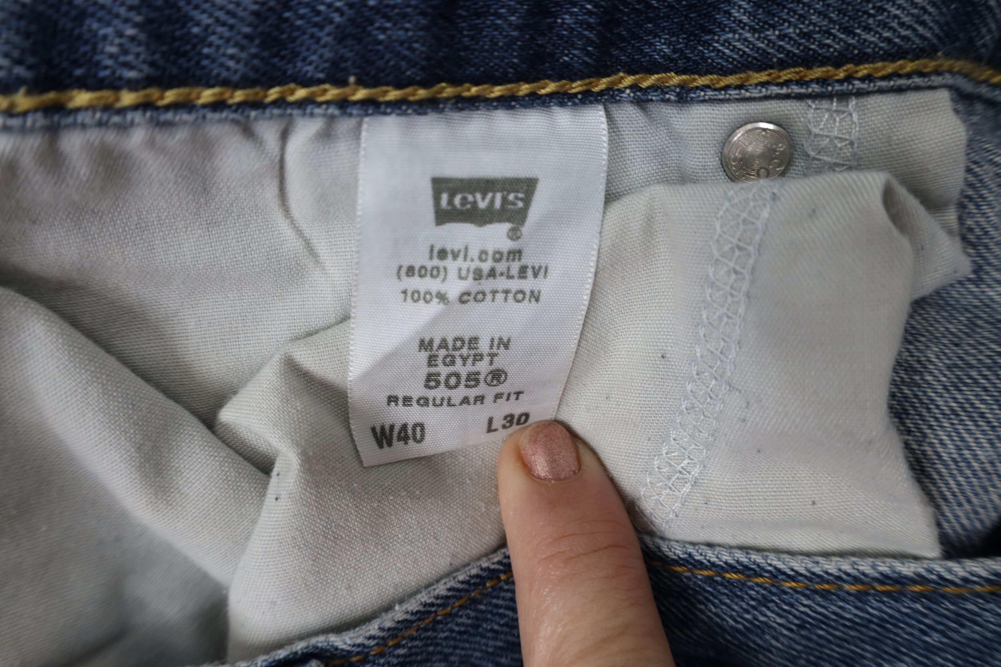 Levi's Vintage Y2K Levis 505 Regular Straight Leg Denim Jeans Size US 40 / EU 56 - 9 Thumbnail