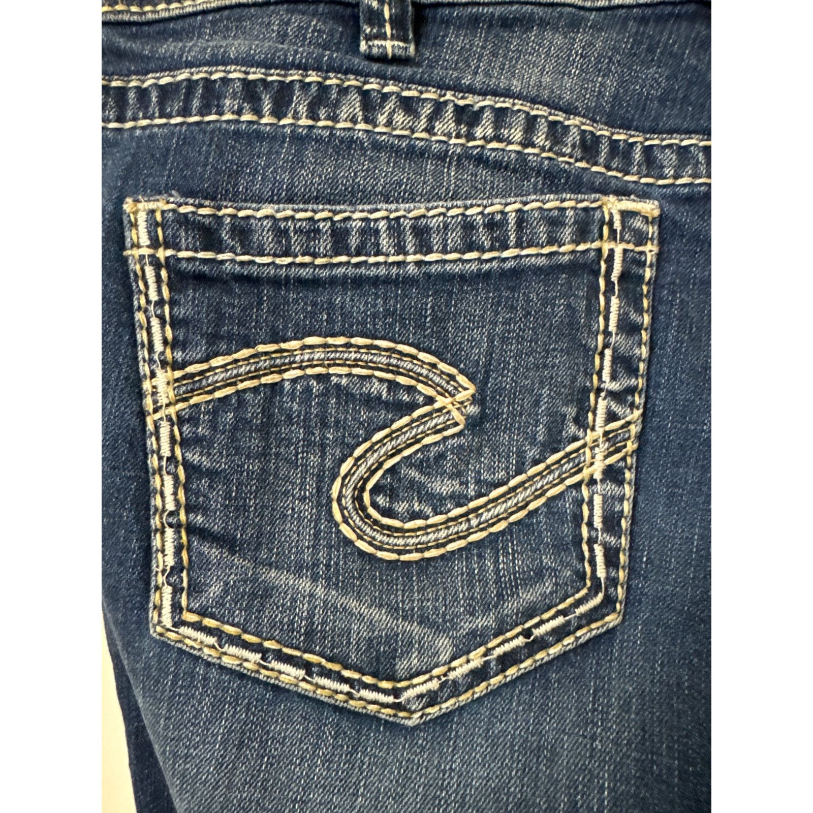 Silver Jeans Co. Silver jeans Co. Suki Capri Jeans W 31 Embroidered Pockets Size 31" - 3 Thumbnail