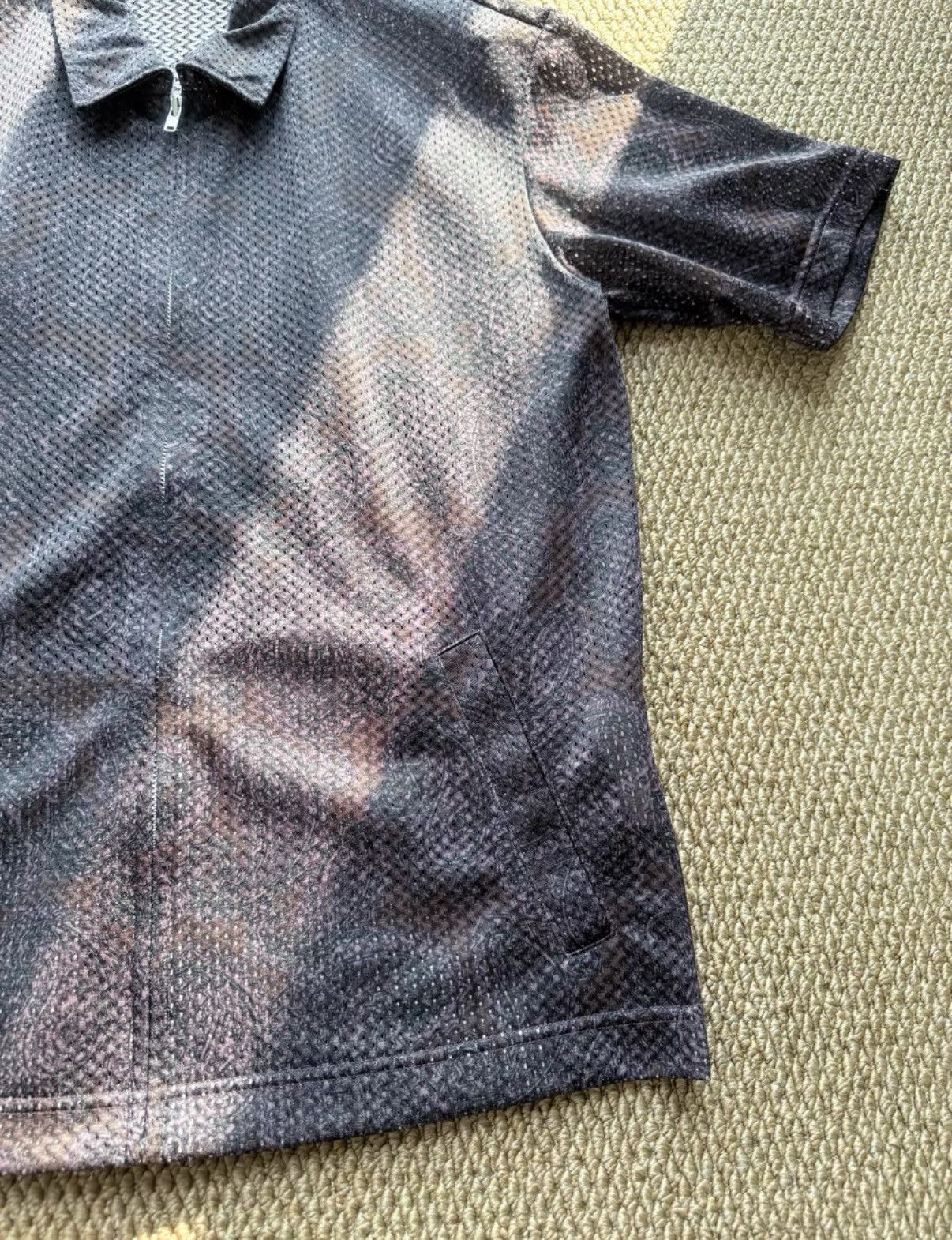 Comme des Garcons COMME des GARÇONS Purple Paisley Mesh Short Sleeve Shirt K23 Size US M / EU 48-50 / 2 - 3 Thumbnail