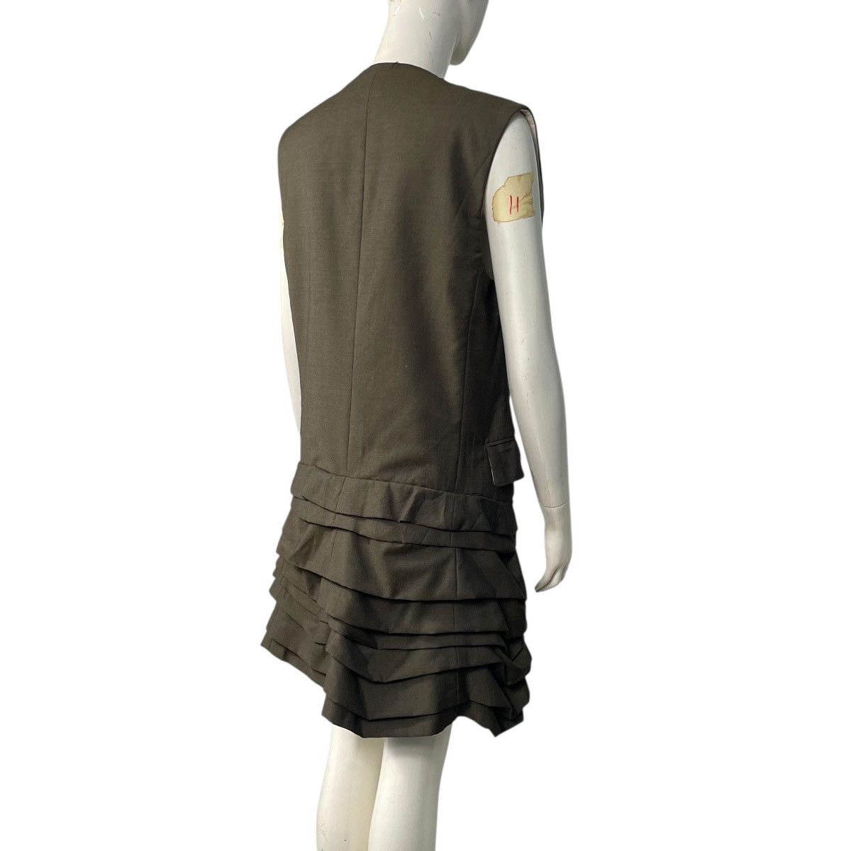 Comme des Garcons Comme Des Garcons AD1994 Sleeveless Frill Hem Wool Dress Size S / US 4 / IT 40 - 10 Thumbnail